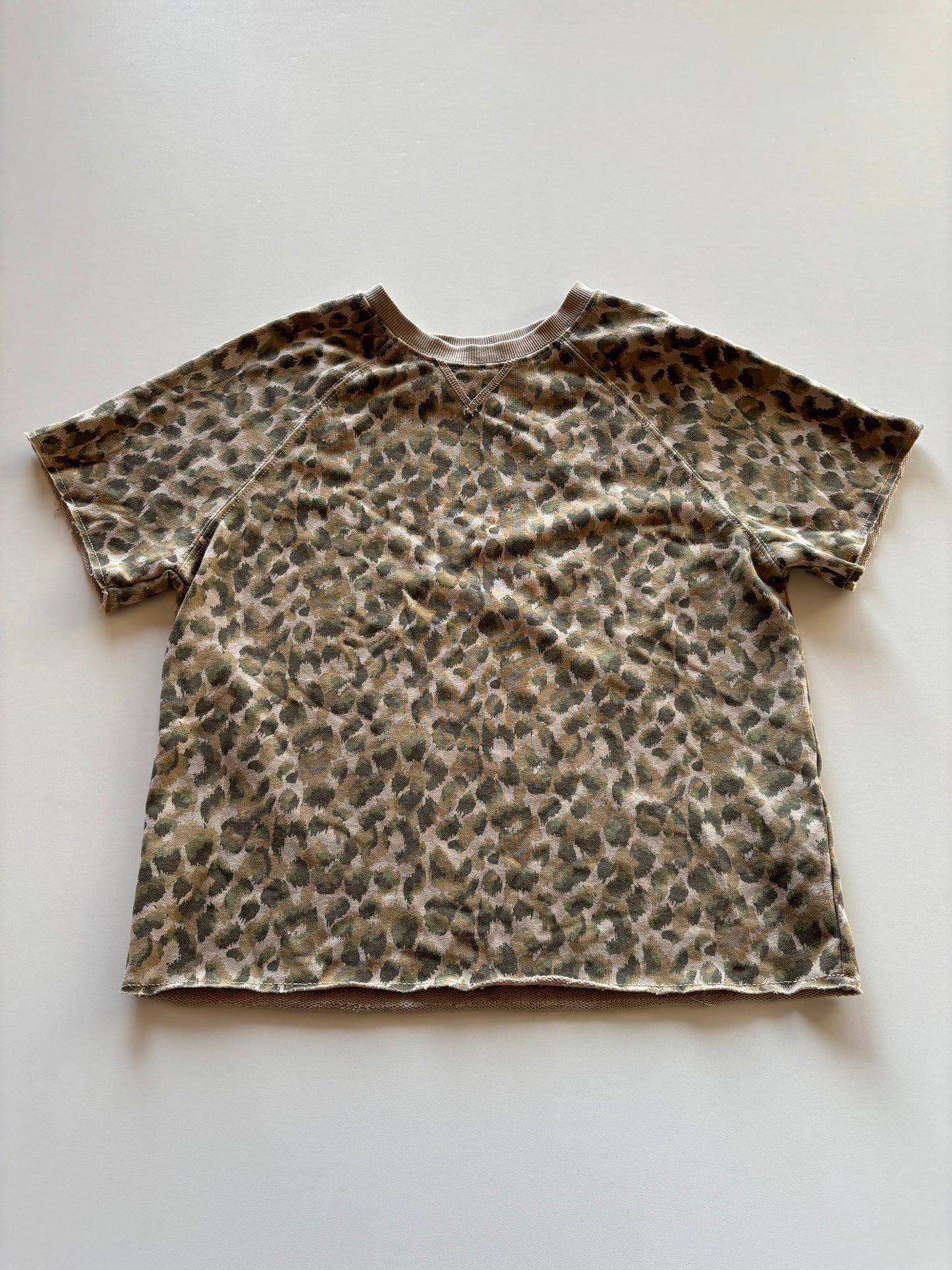 Olive Leopard Boxy Tee