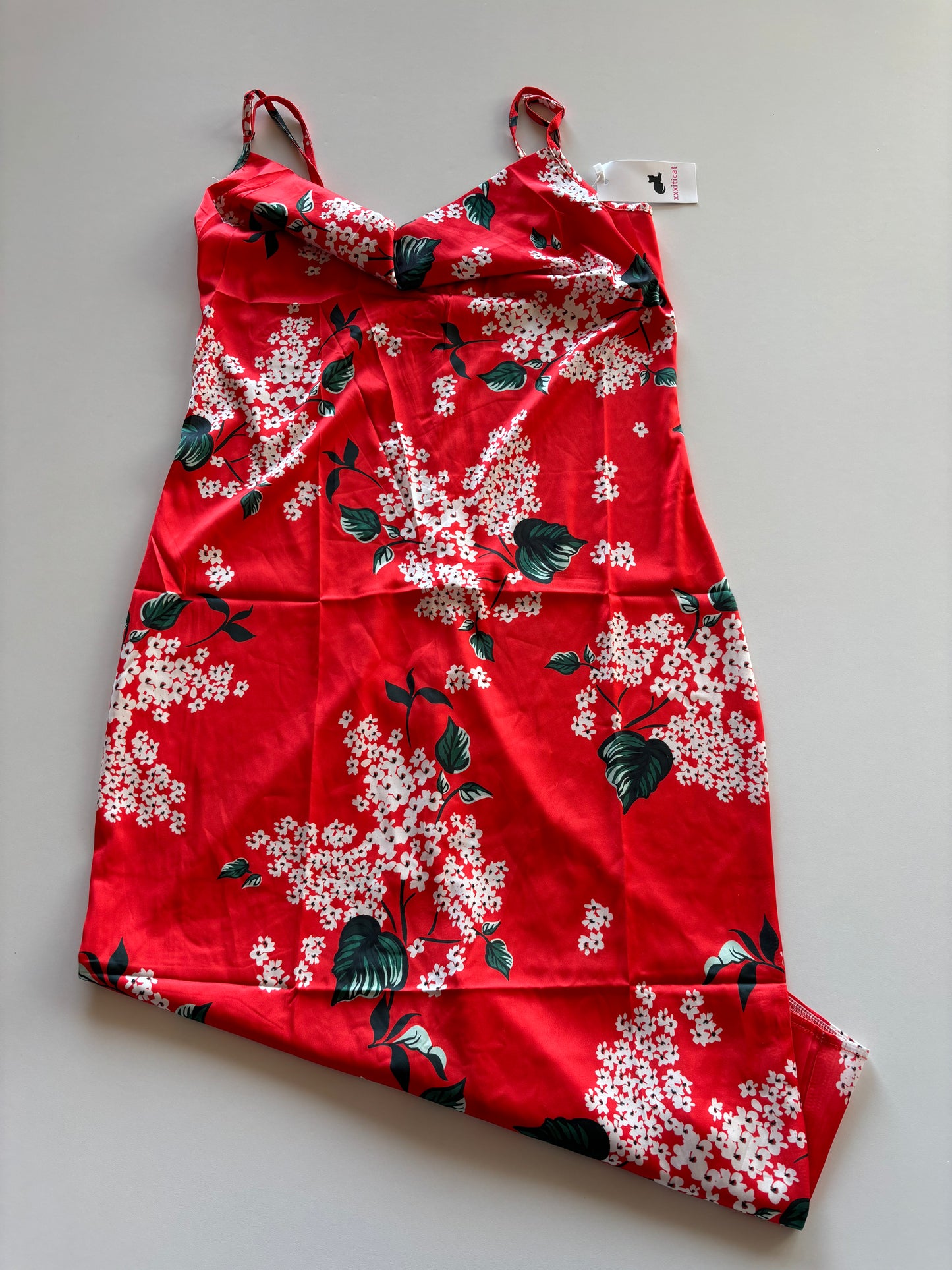 BNWT Red Floral Slip Dress