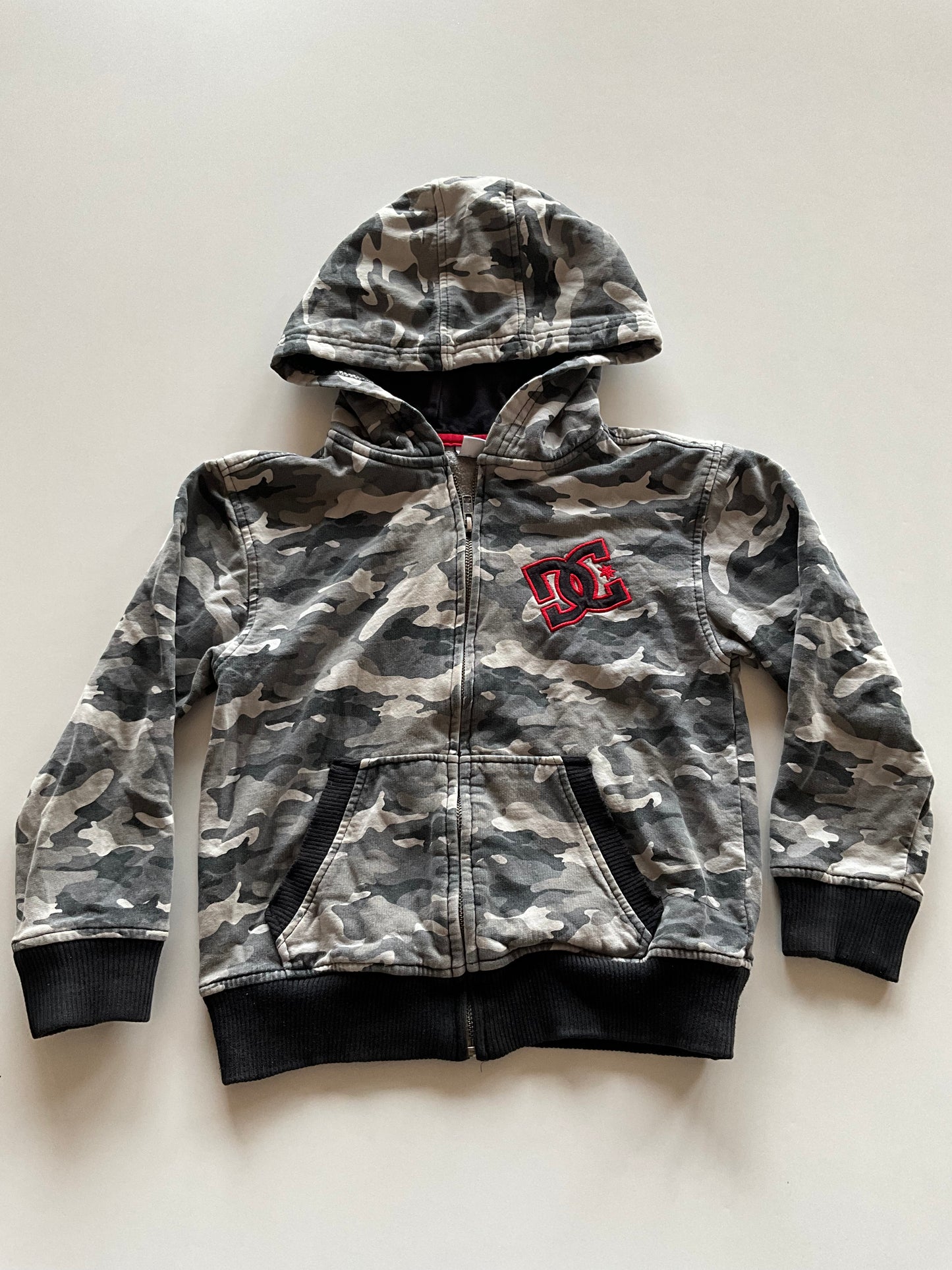 Grey Camo Zip Up Hoodie