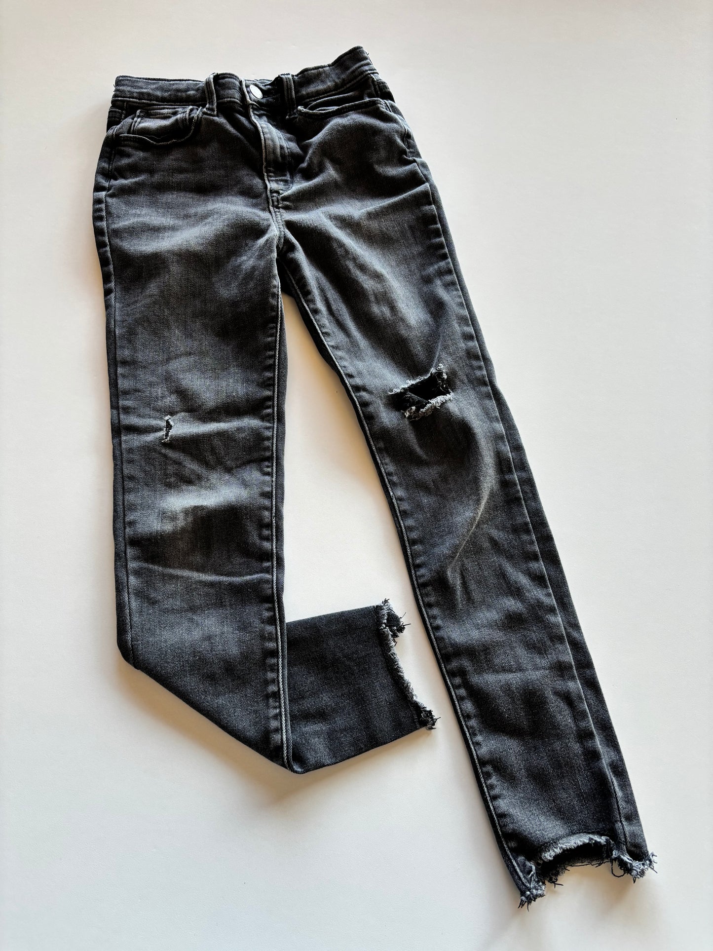 Black Extra High Rise Distressed Rockstar Jeggings