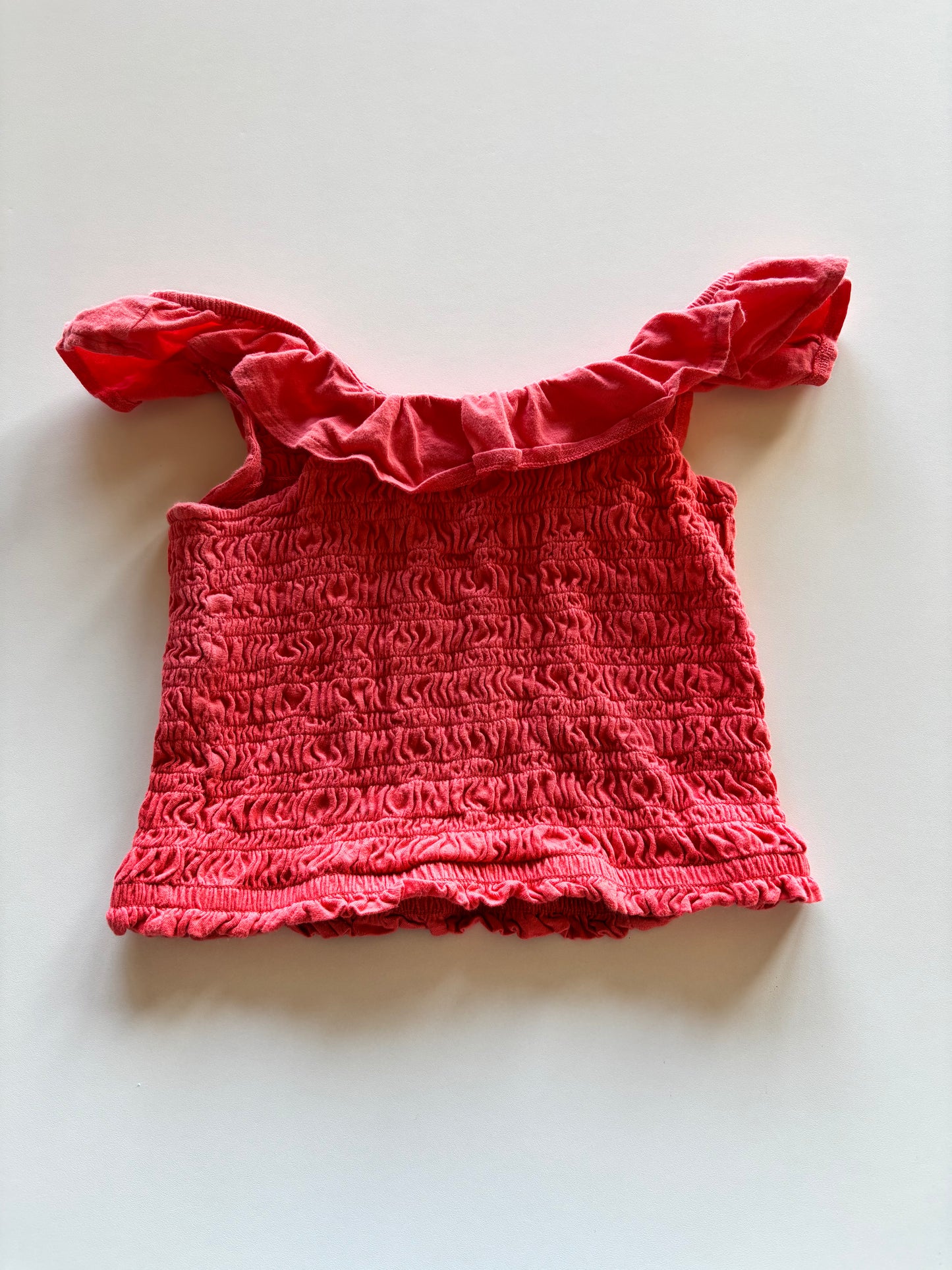 Coral Smocked Tank