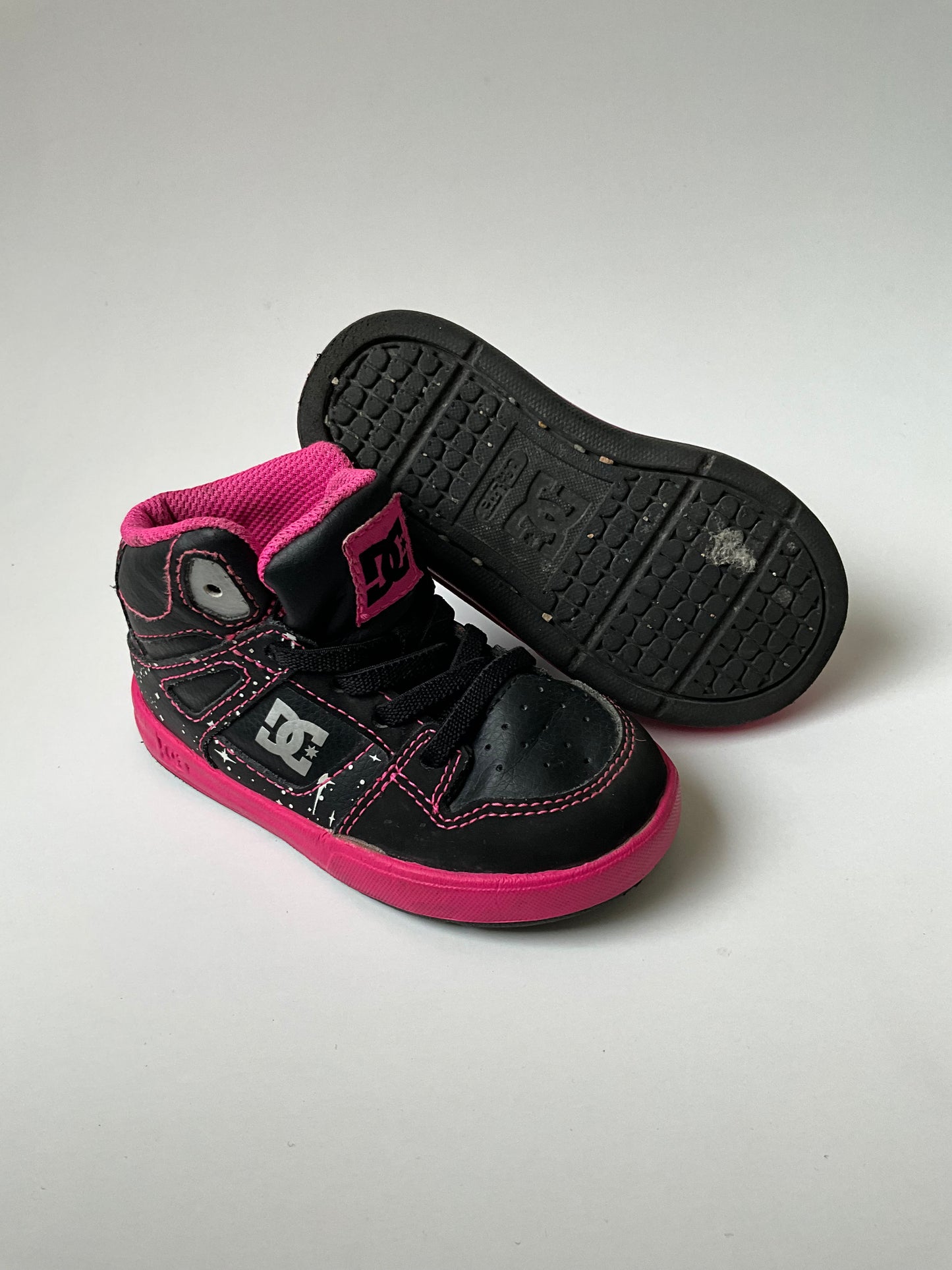 Black & Pink DC High Tops