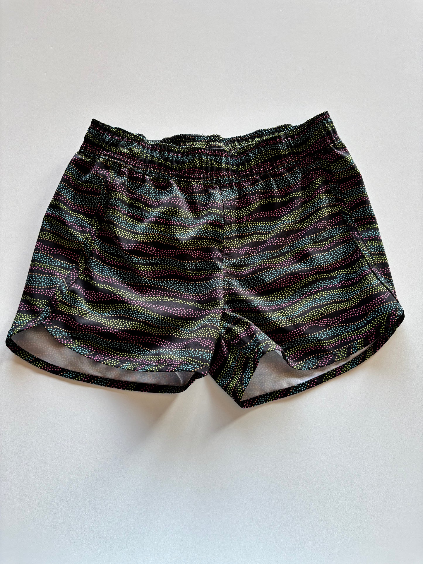 Black Rainbow Dot Athletic Shorts