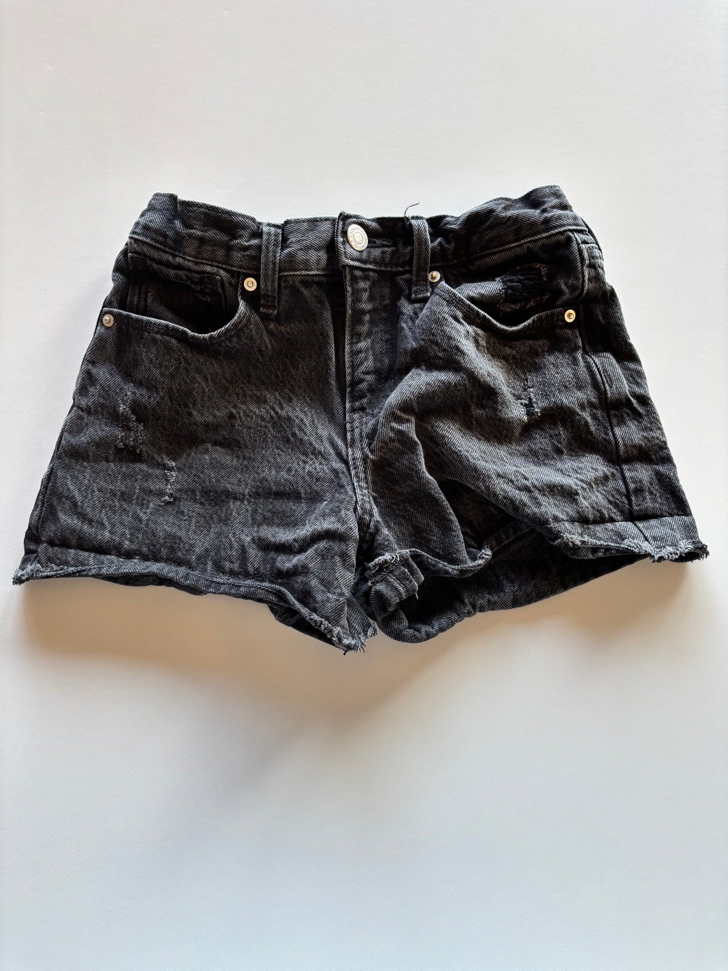 Black Denim Shorts