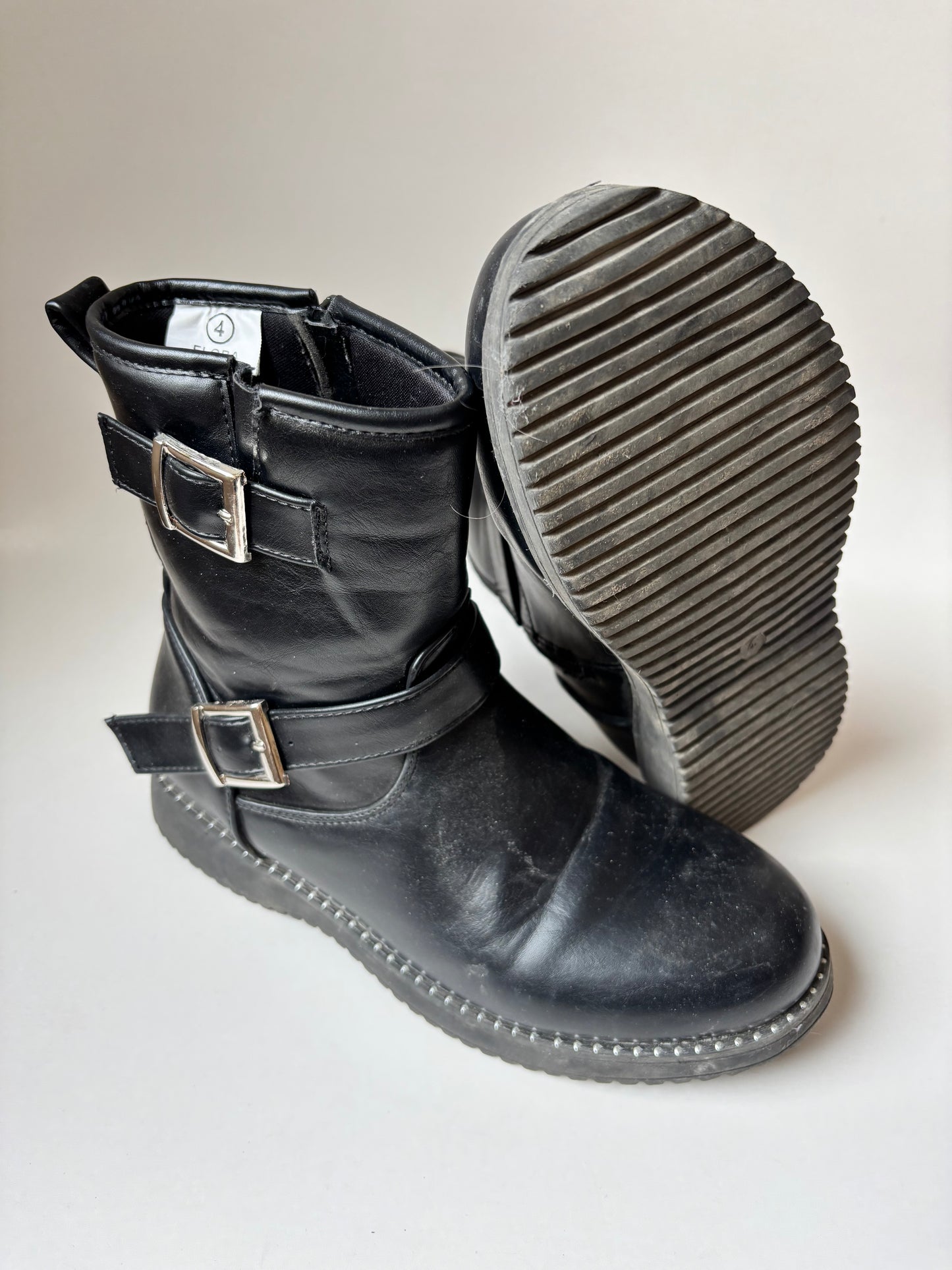 Black Buckle Boots