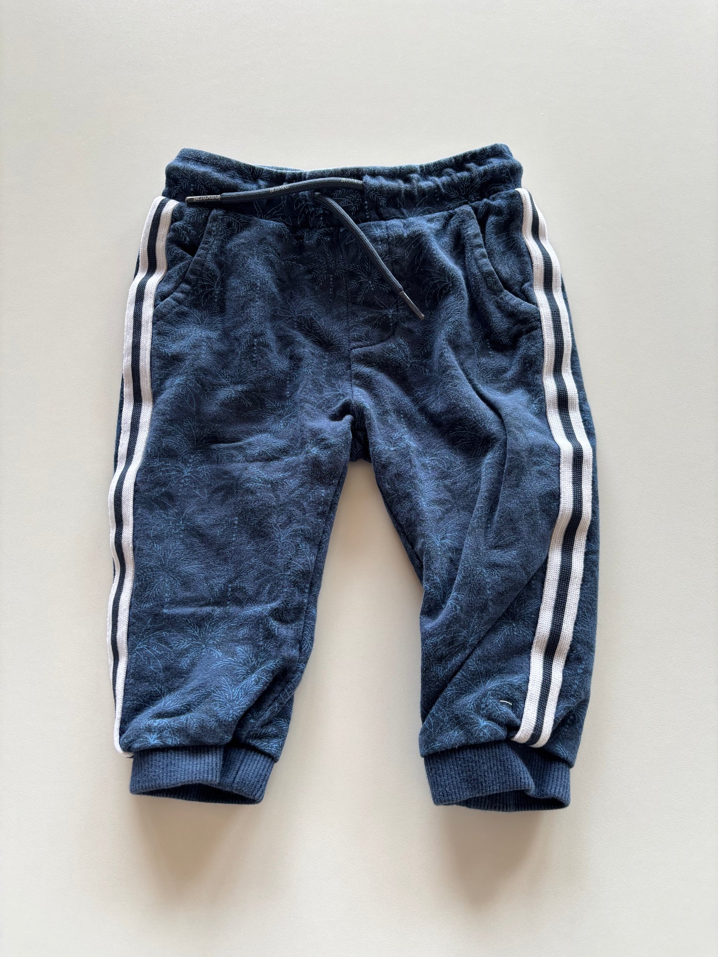 Blue Striped Palm Tree Joggers