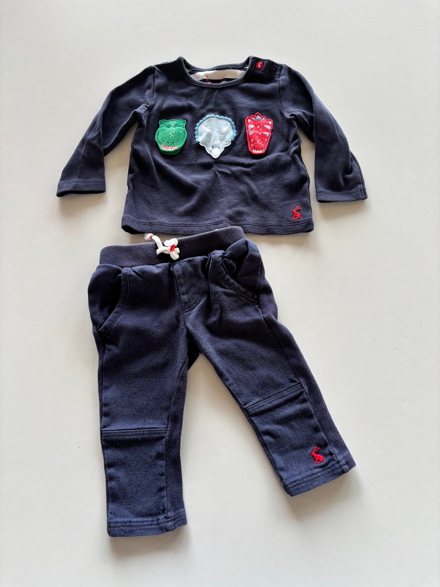 2pc Blue Dino Set