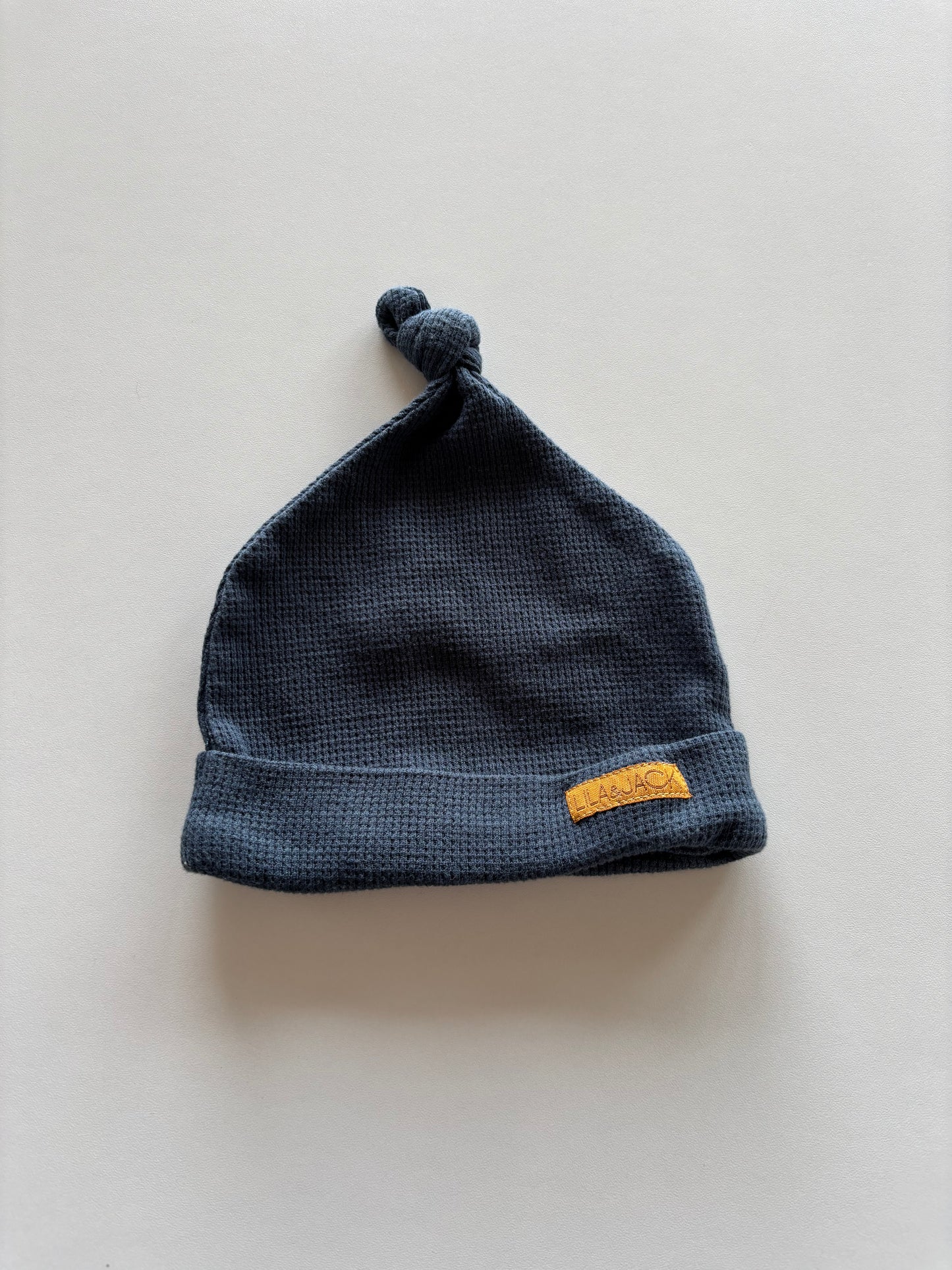 Blue Waffle Knit Beanie
