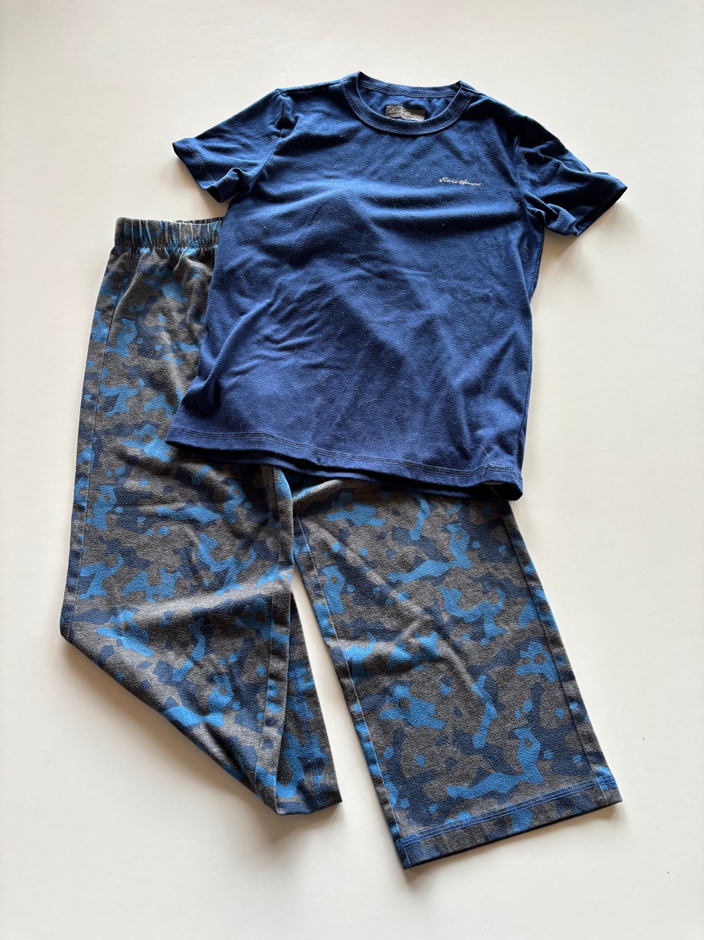 2pc Blue & Grey Camo Pajamas