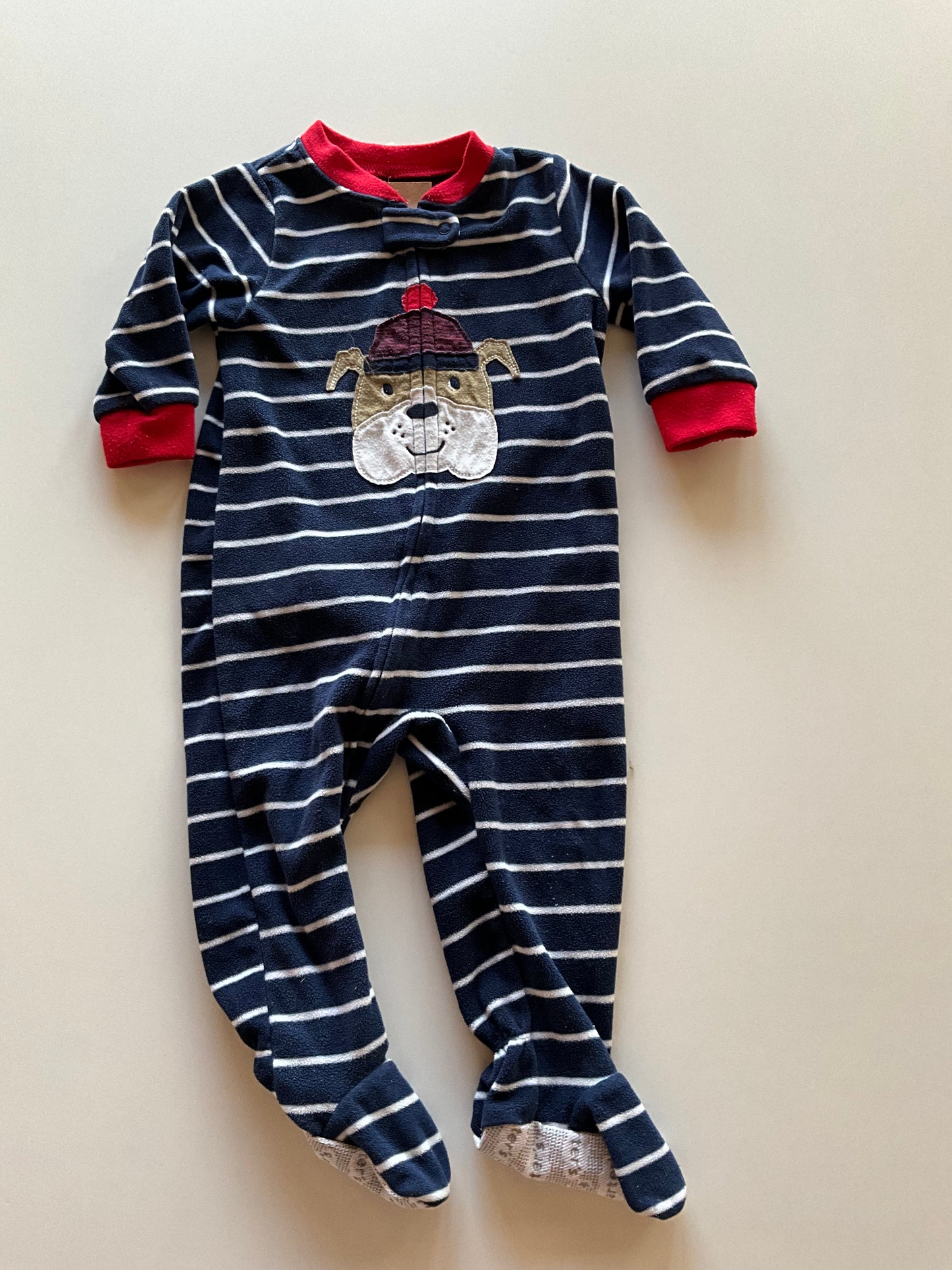 Dog in Toque Fleece Sleeper