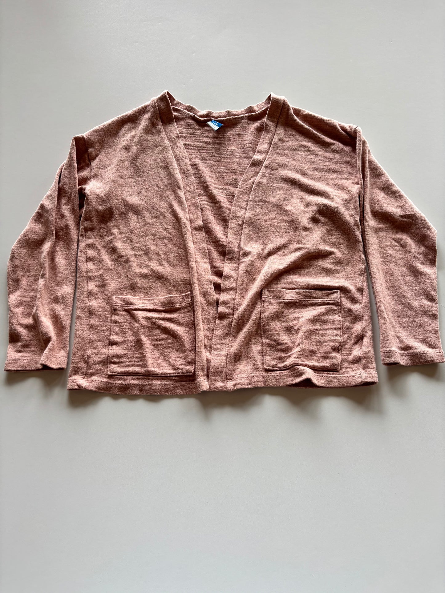 Pink Open Front Cardigan