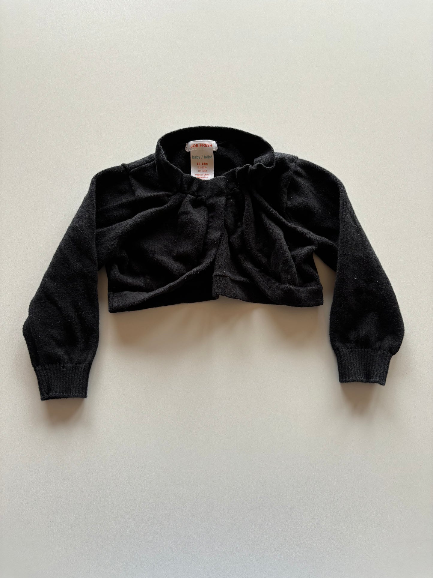 Black Cropped Cardigan