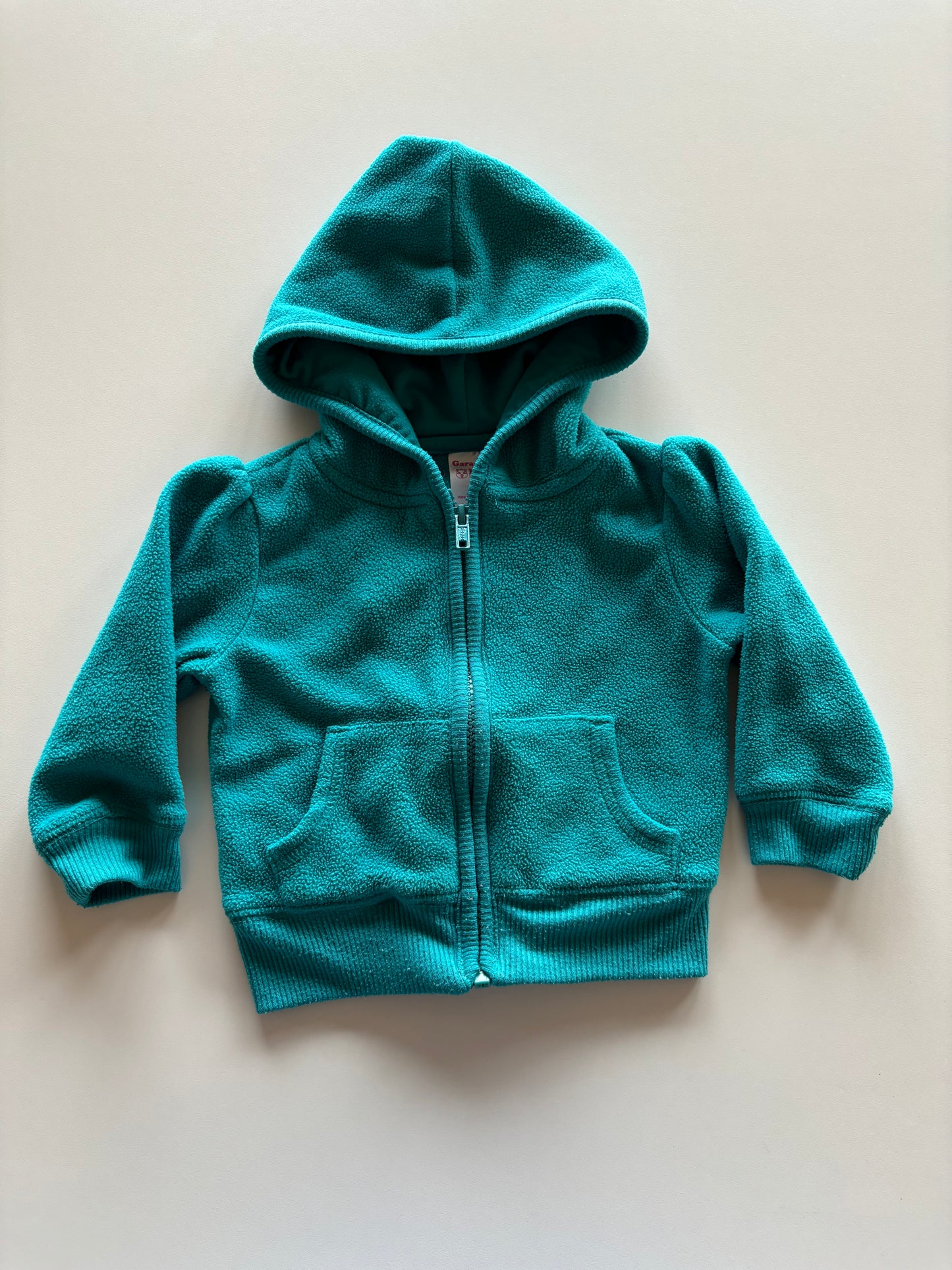 Turquoise Fleece Zip Up Hoodie