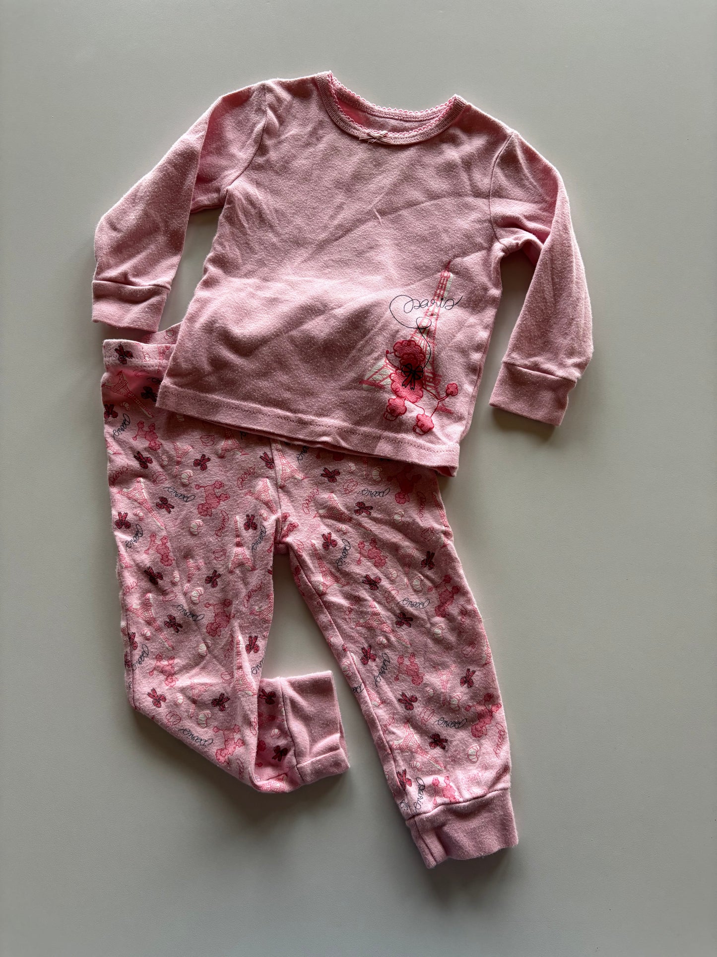 2pc Pink Paris Pajamas