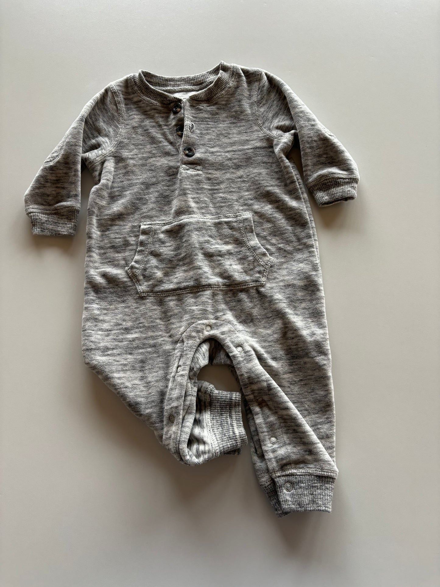 Grey Velour Romper