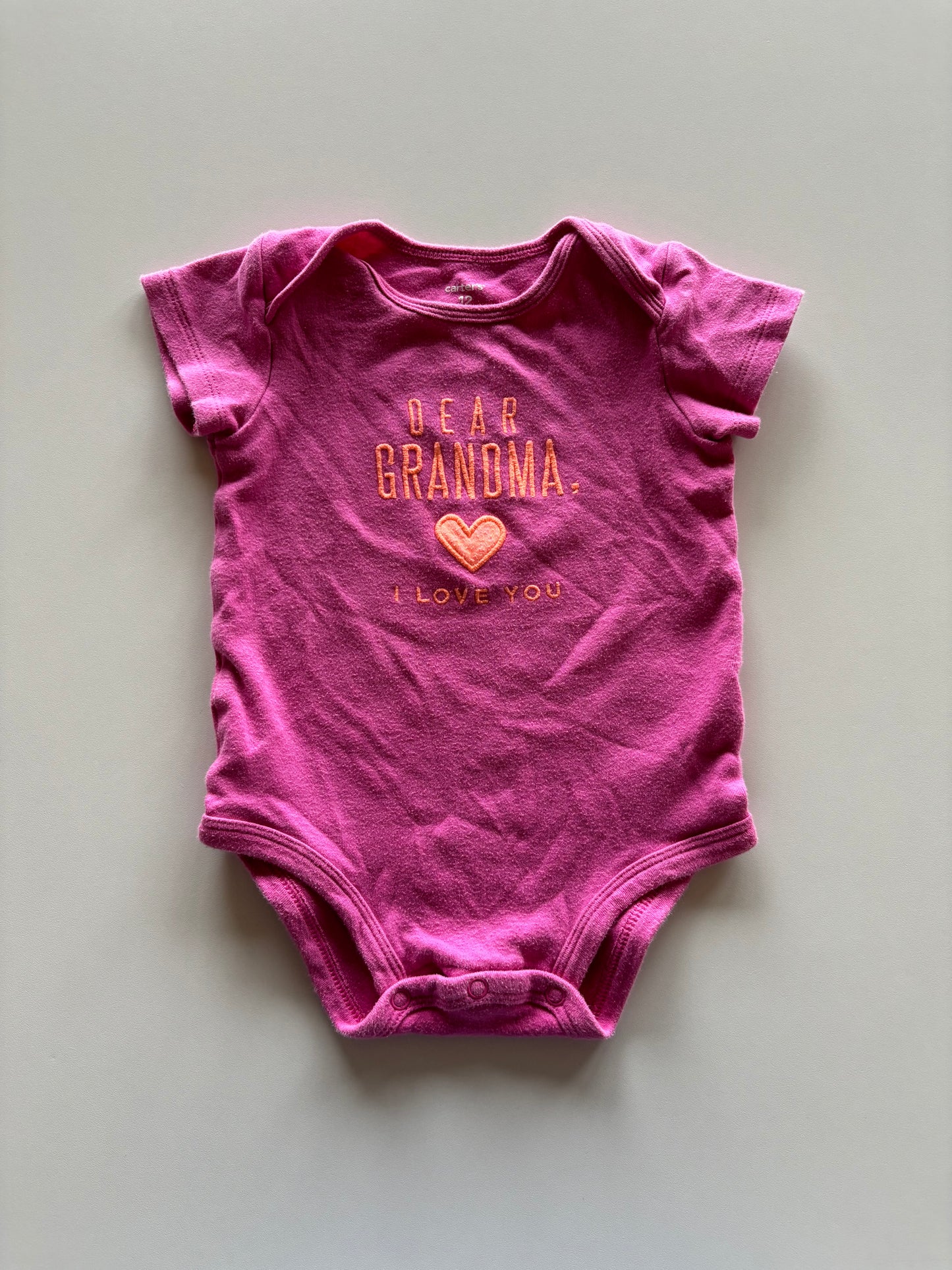 Pink Dear Grandma Onesie