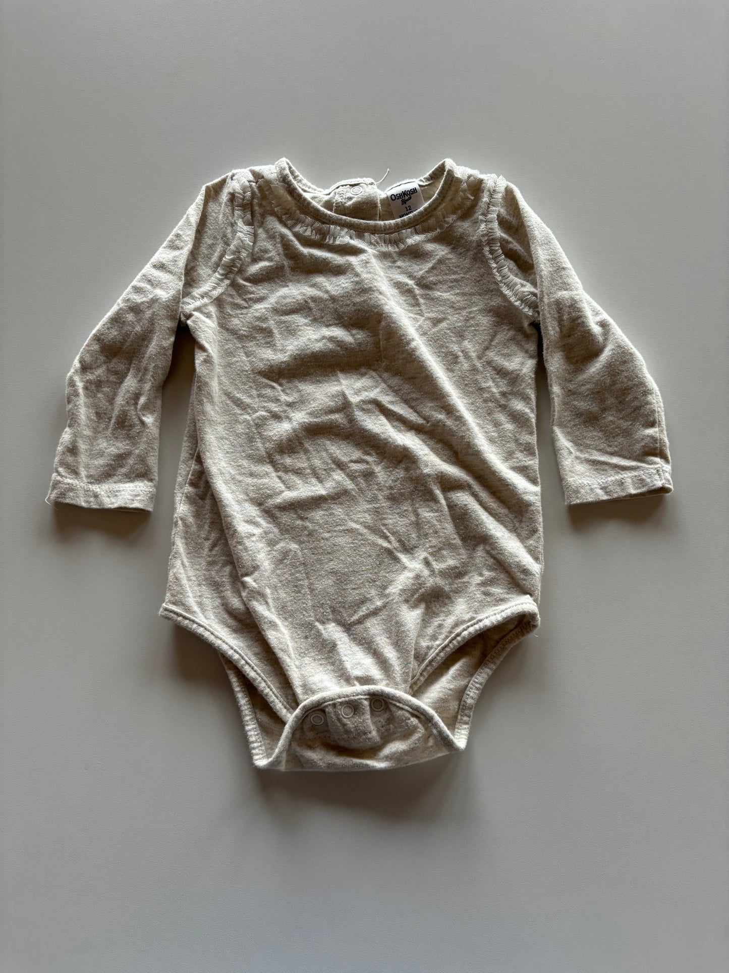 Beige & Silver Melange Onesie