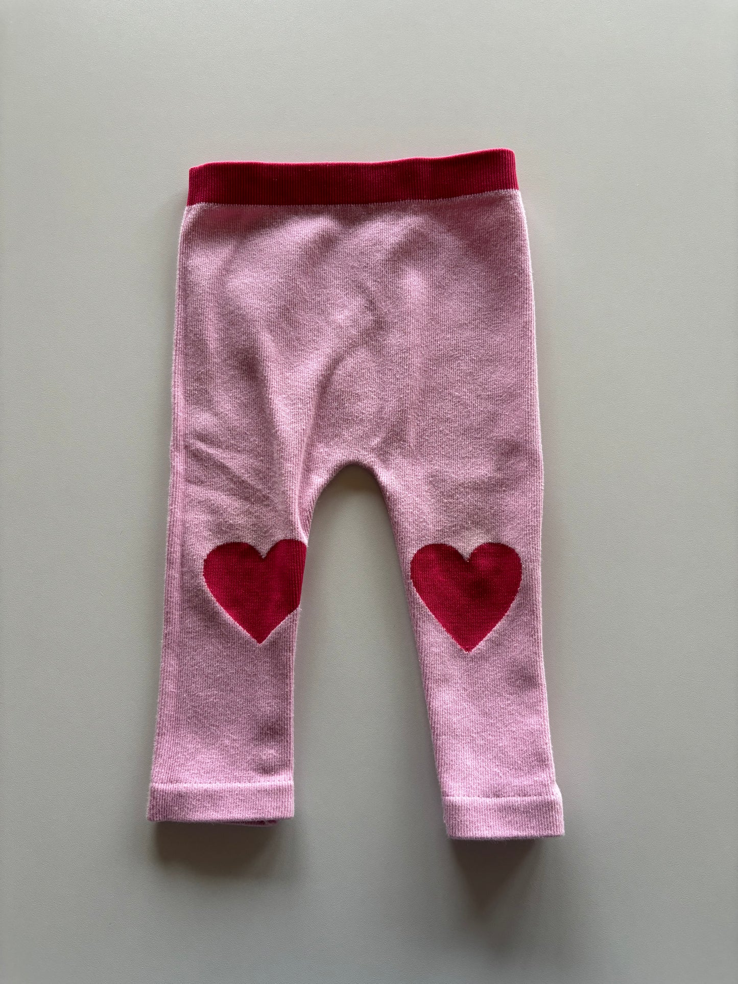 Pink Heart Knee Leggings