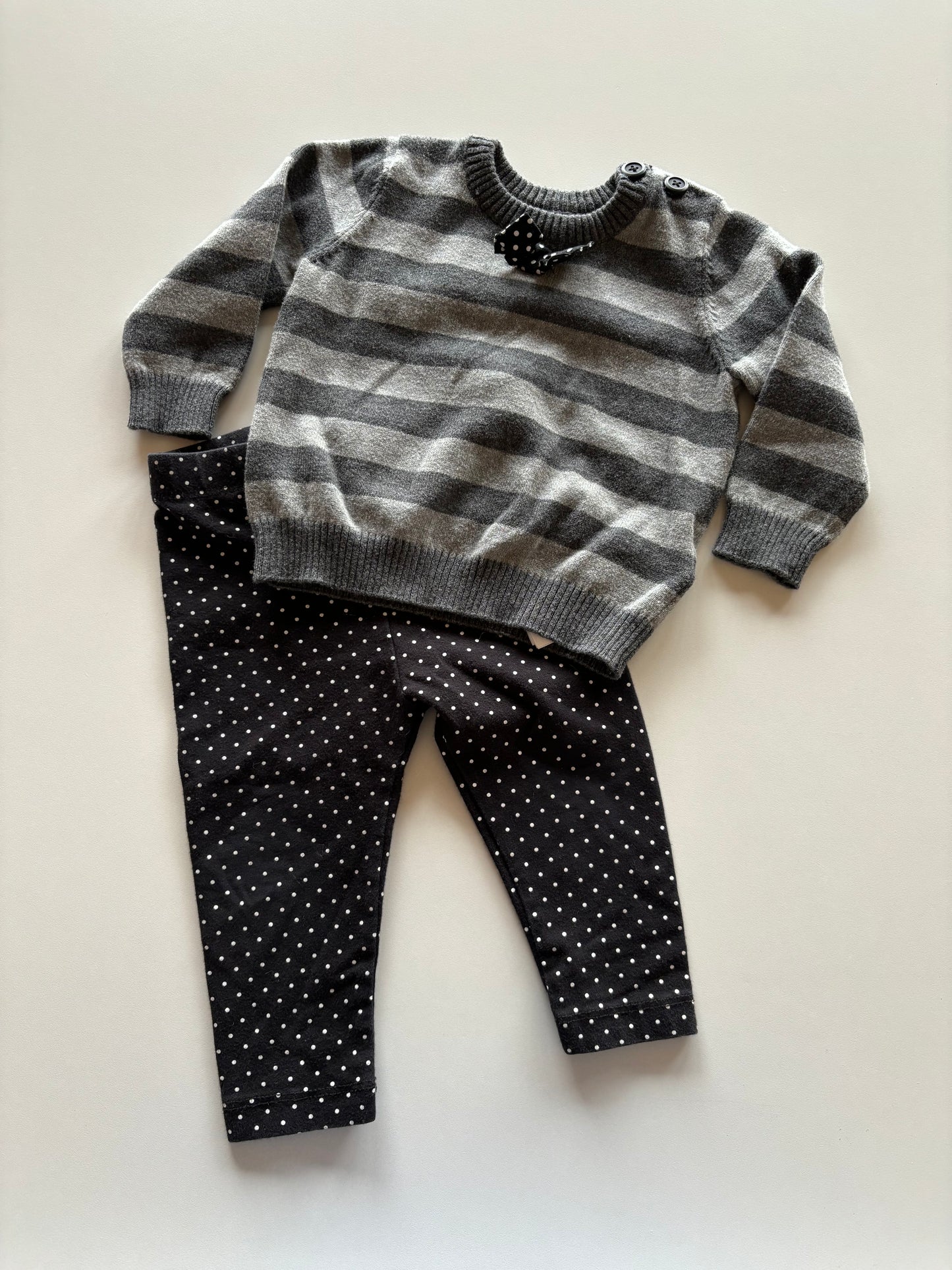 2pc Stripe & Polka Dot Set