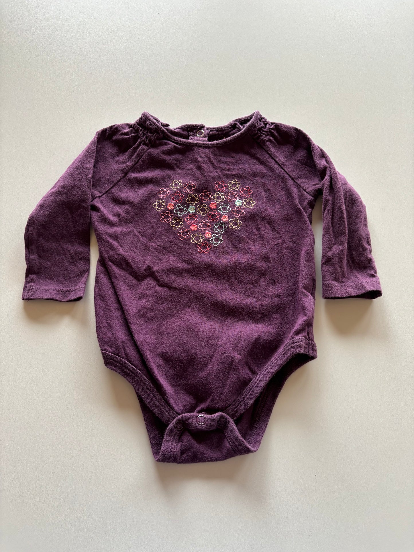 Embroidered Eggplant Onesie