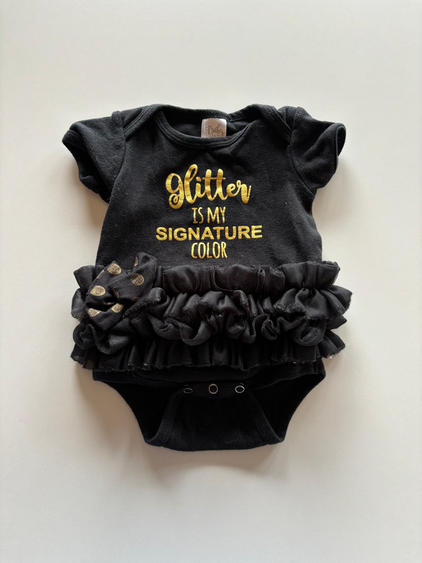 Black & Gold Tutued Onesie