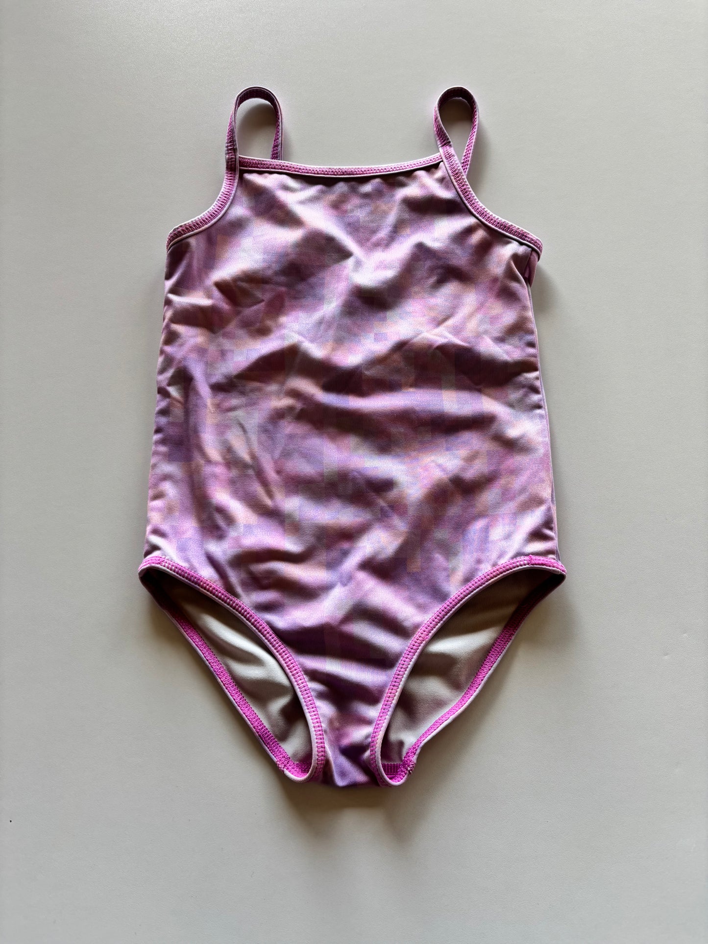 Purple Pixelated Swim Suit