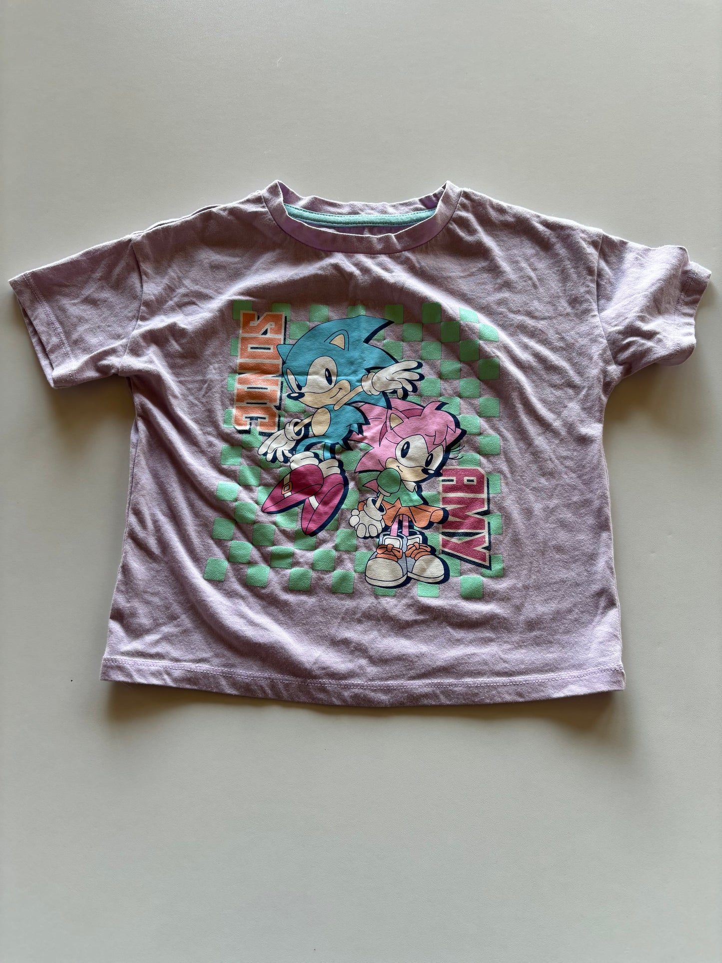 Purple Cropped Sonic Tee