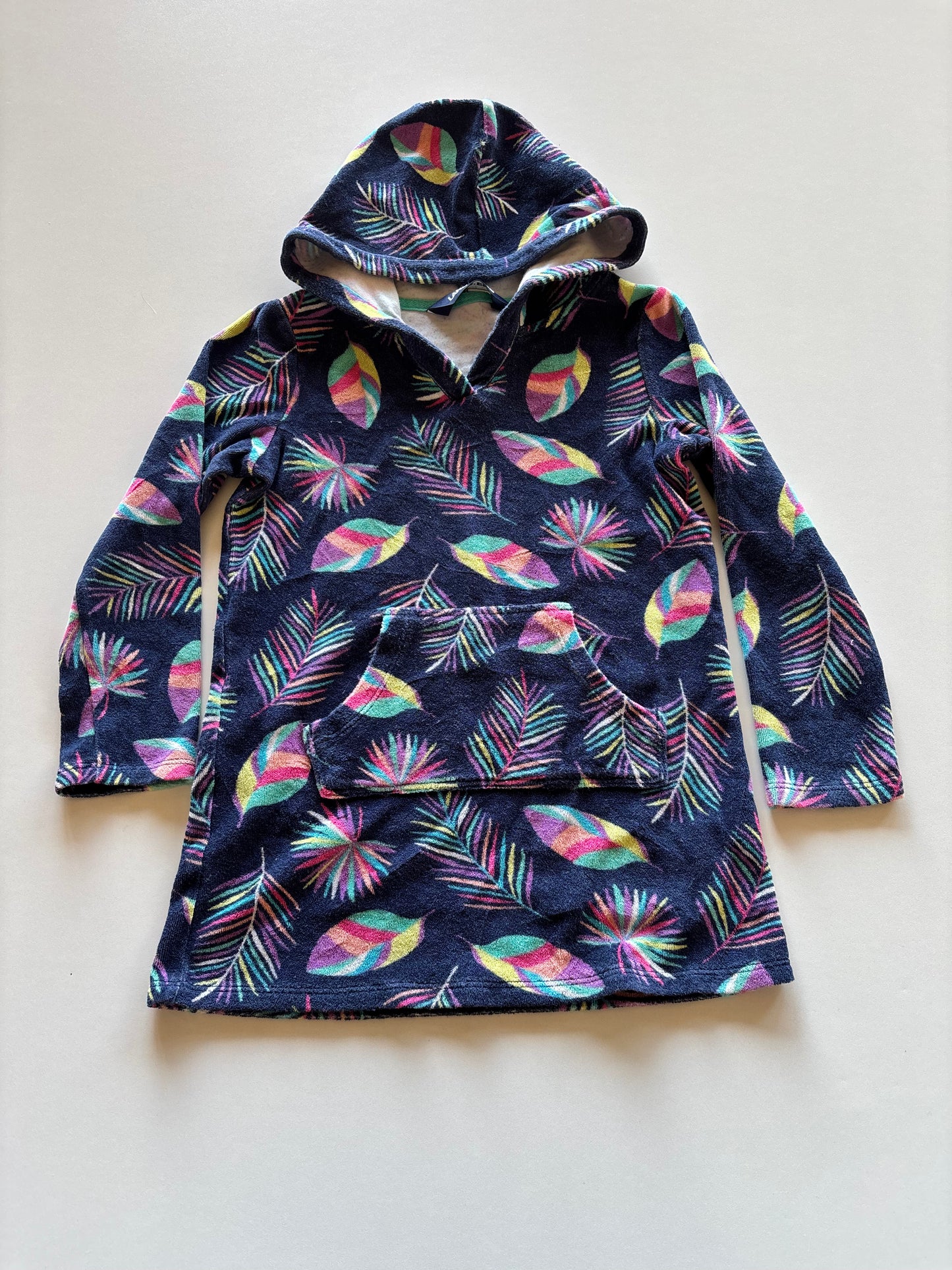 Blue & Rainbow Terry Beach Cover Up