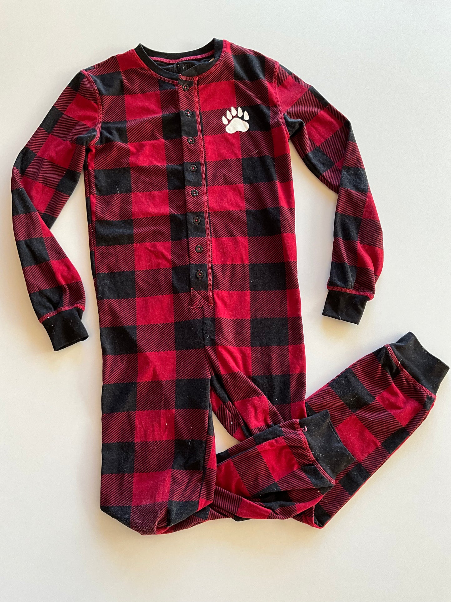 Buffalo Plaid Bear Bottom Onesie