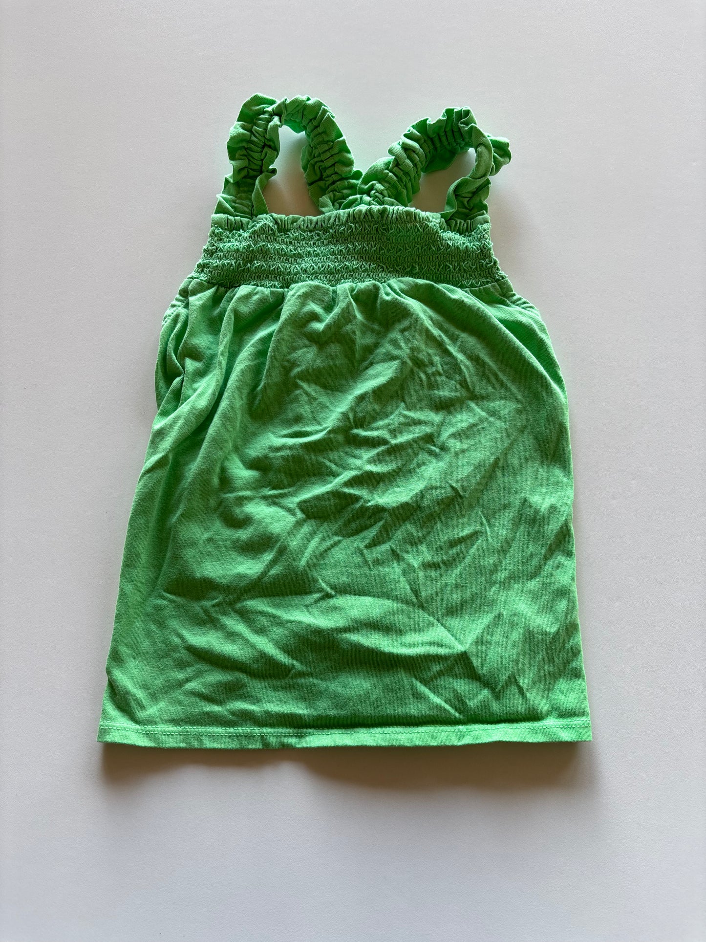 Green Smocked Tank