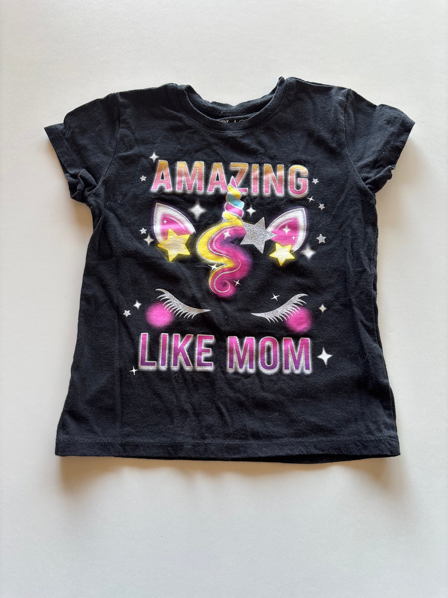 Black Unicorn Amazing Like Mom Tee