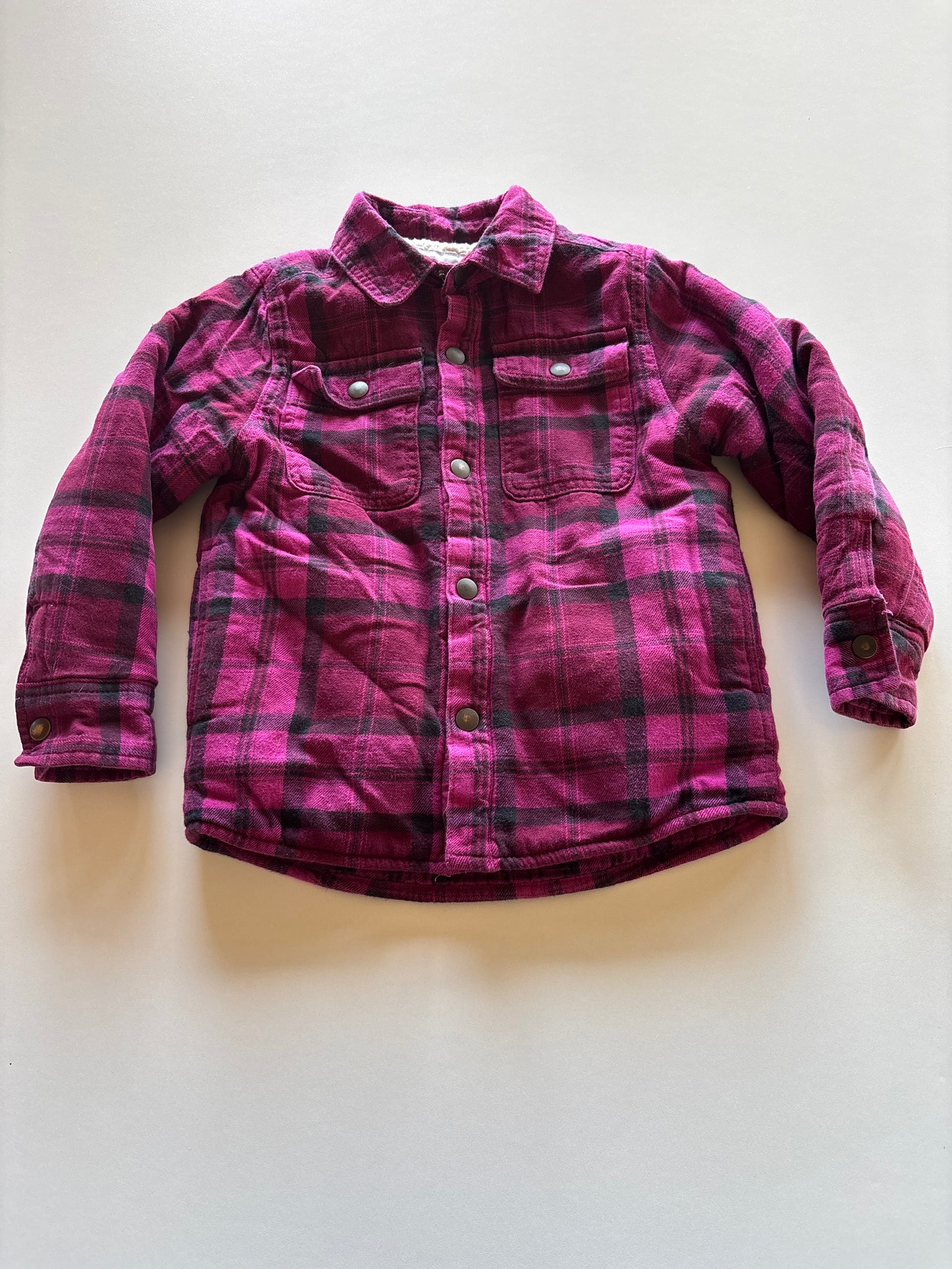 Purple Plaid Lined Shacket