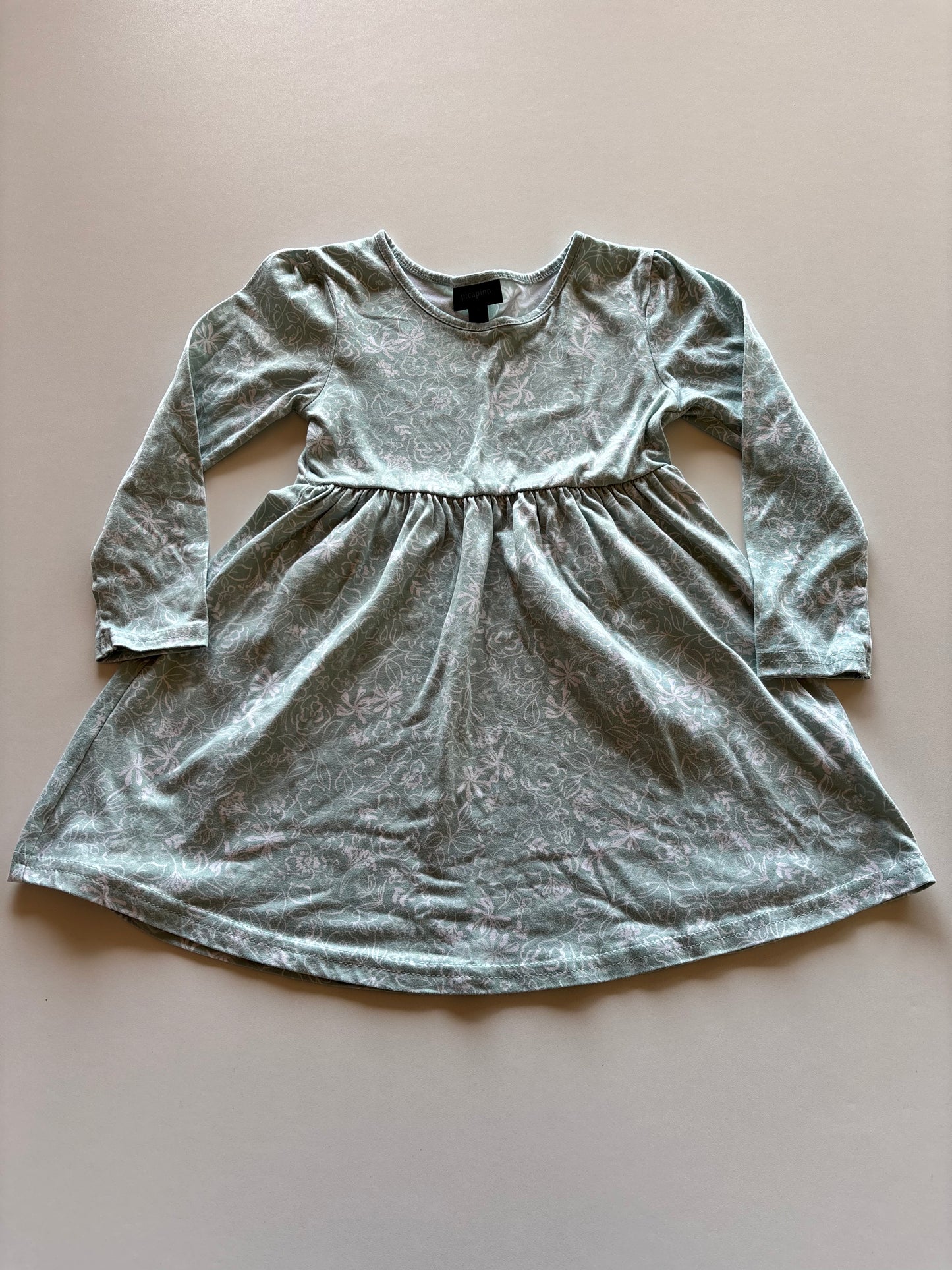 Sage Floral Dress