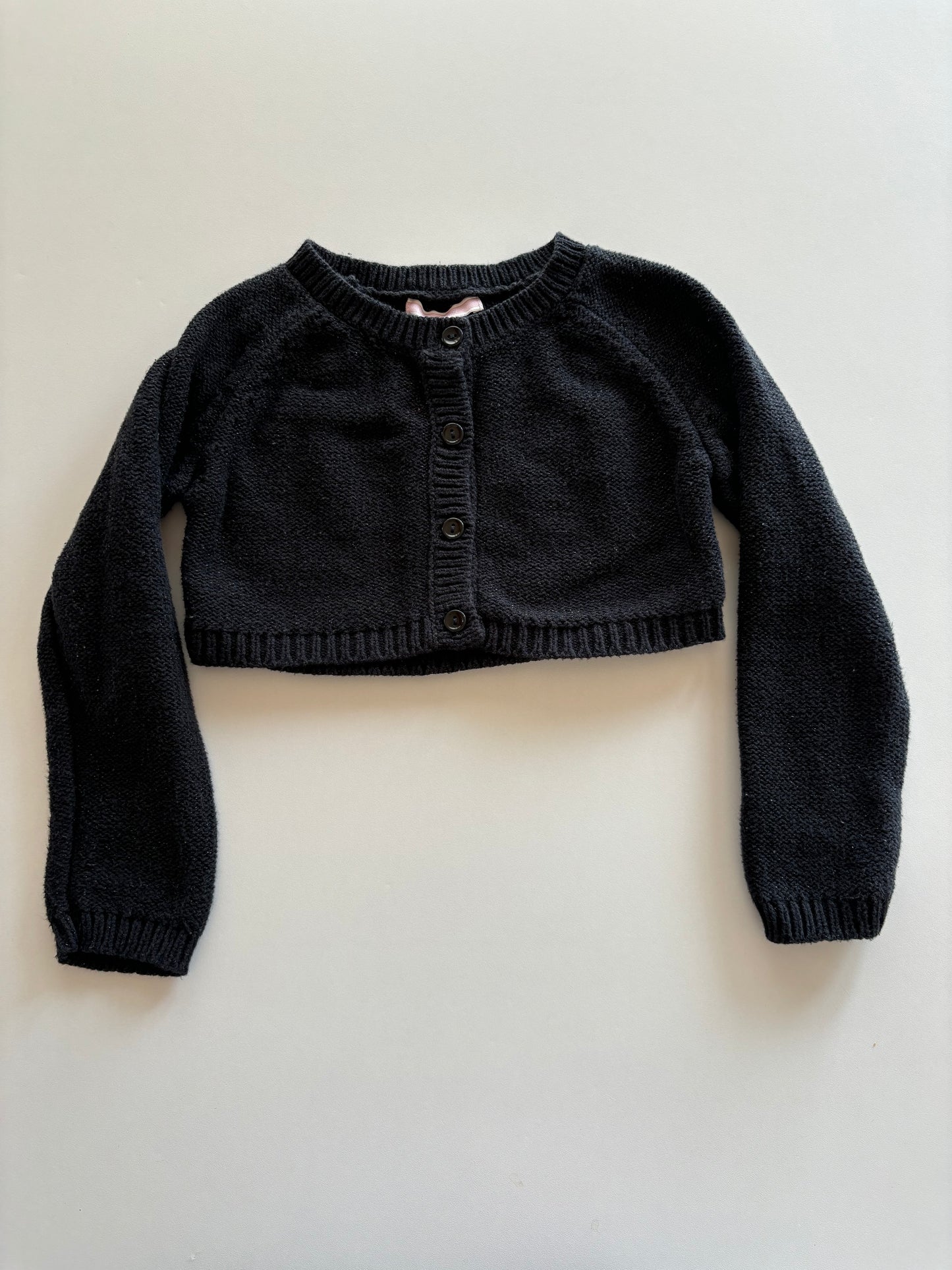 Black Sparkly Cropped Cardigan