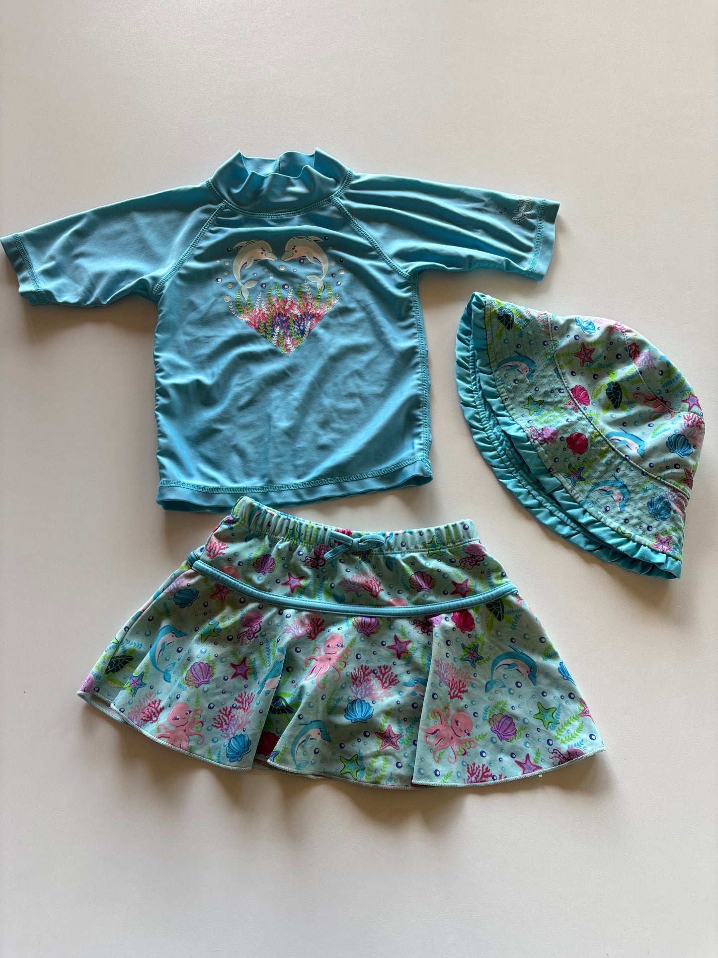 3pc Blue Dolphin Swim Set