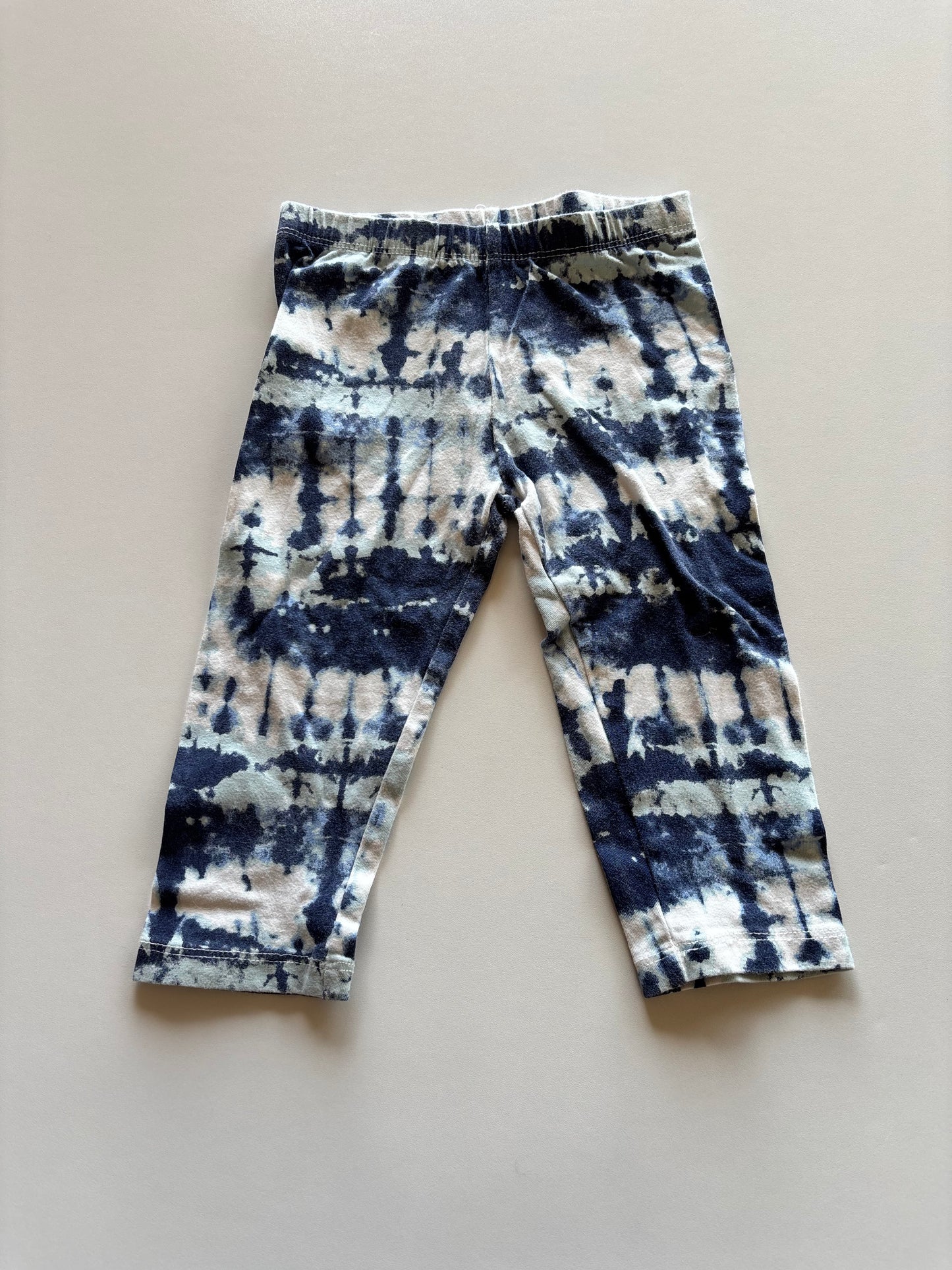 Blue Tie Dye Capri Leggings