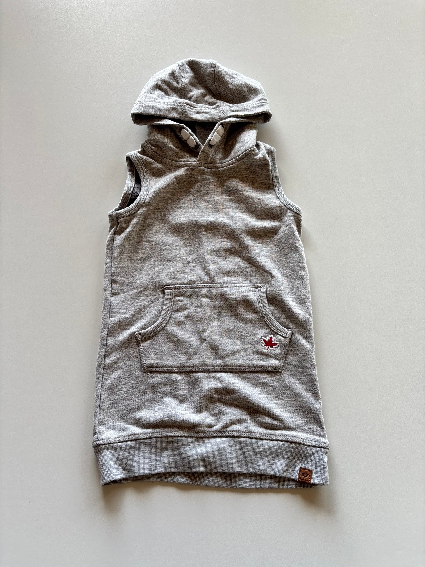 Grey Melange Hoodie Dress