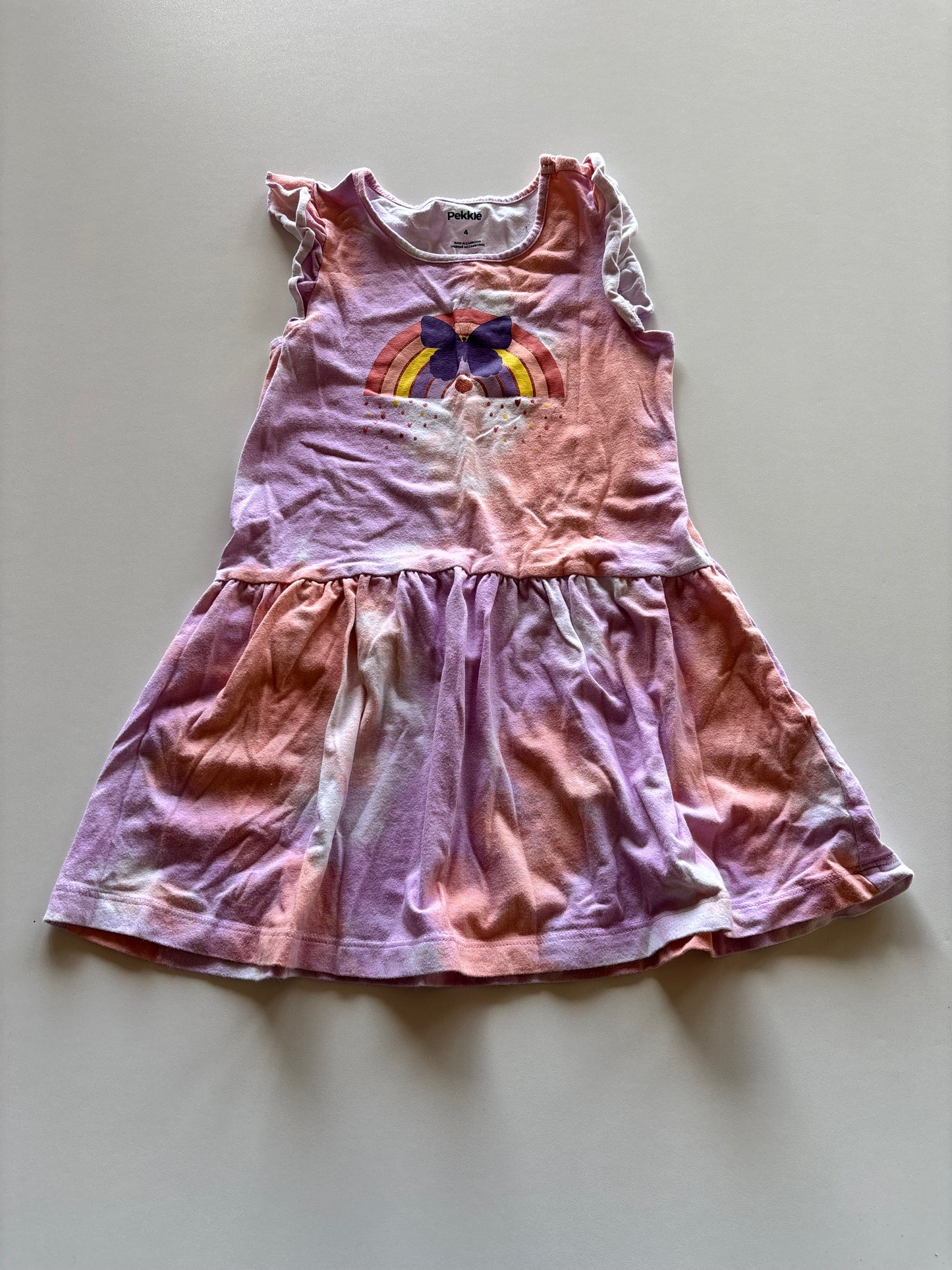 Purple & Orange Butterfly Dress