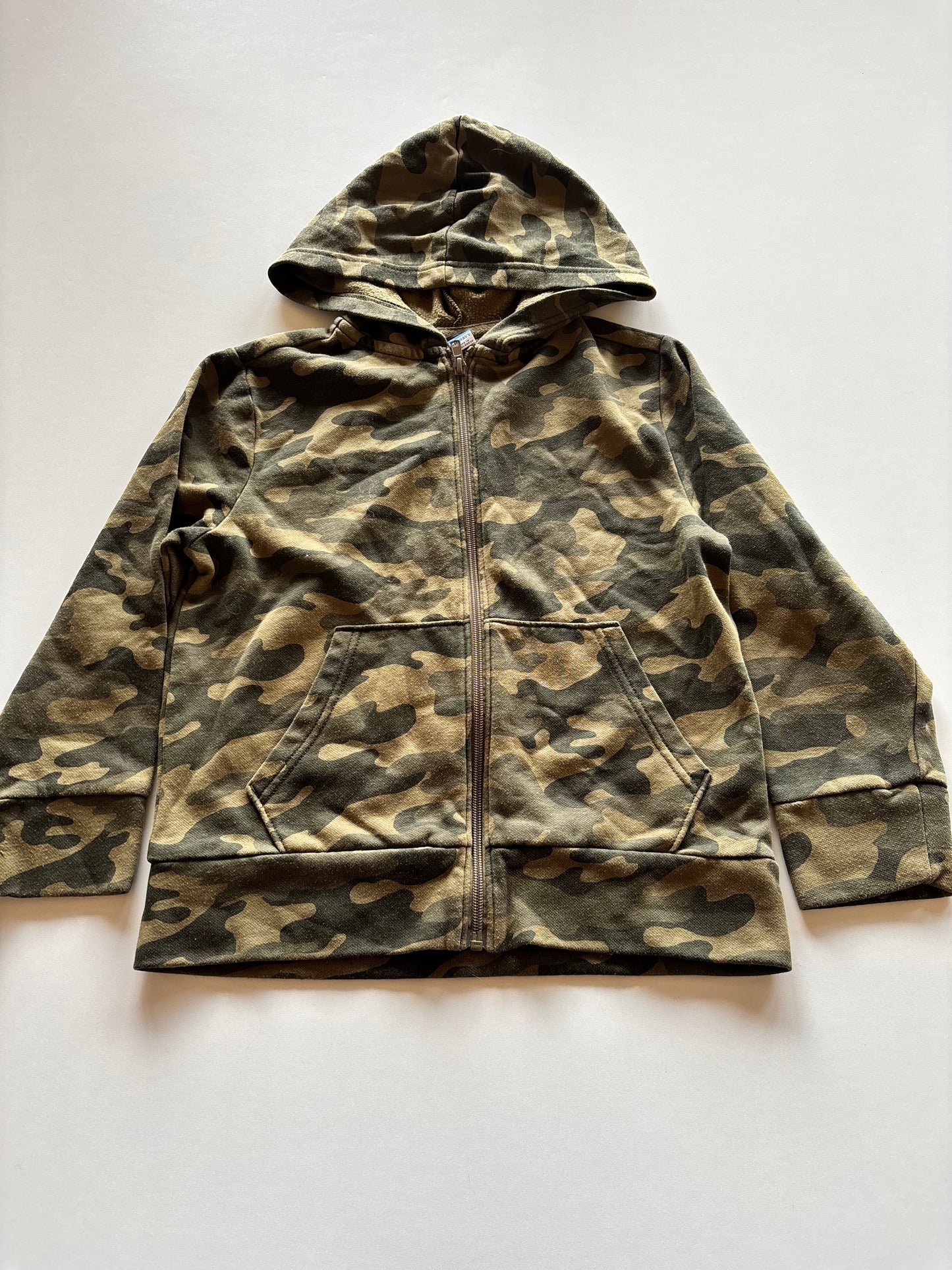 Green Camo Zip Up Hoodie