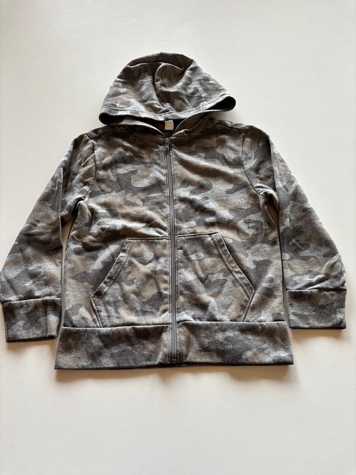 Grey Camo Zip Up Hoodie