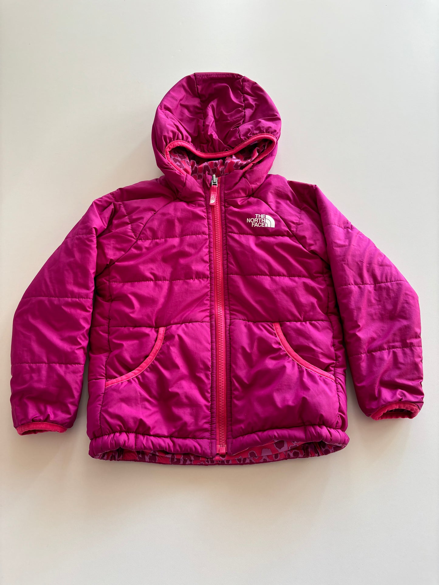 Pinkish Purple & Leopard Reversible NF Jacket