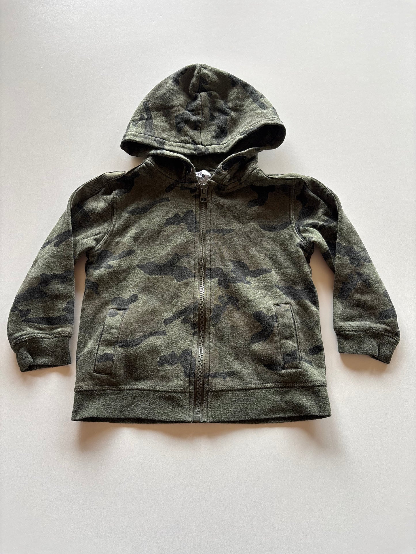 Green Camo Zip Up Hoodie