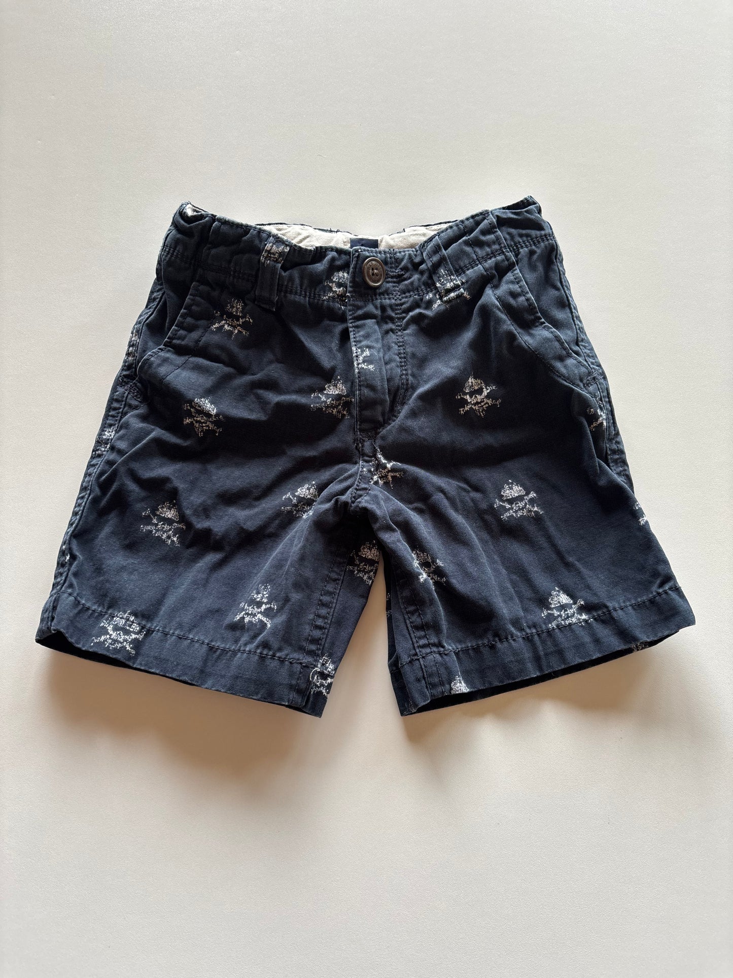 Navy Skull Shorts