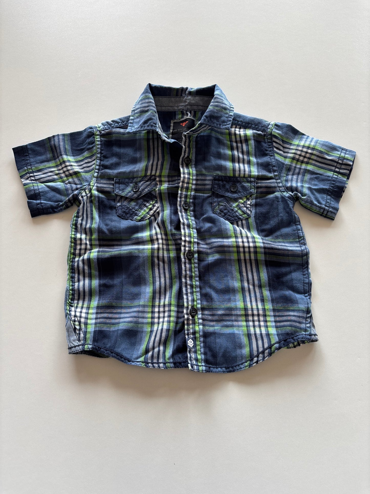 Blue & Green Plaid Shirt