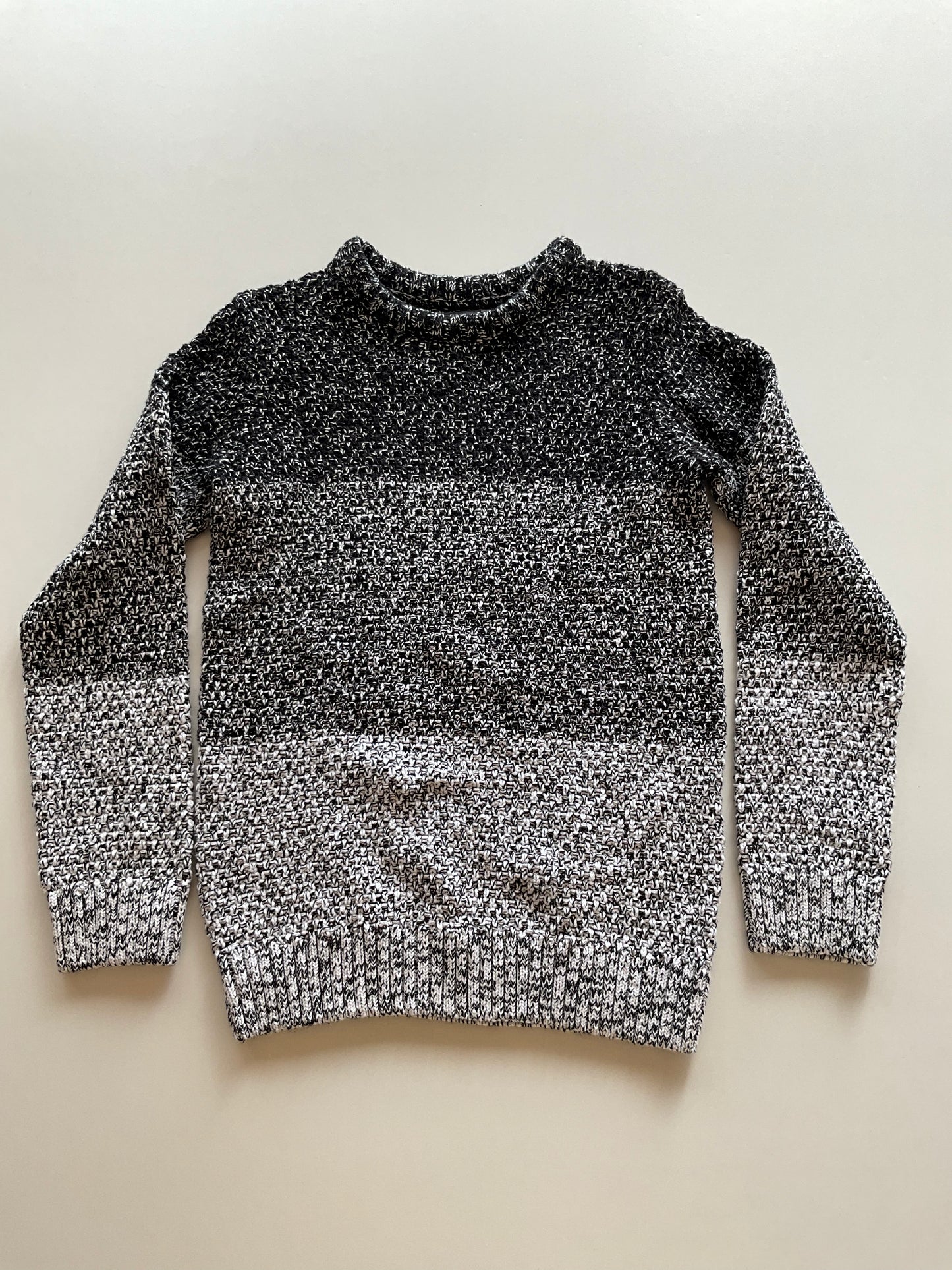 Black & White Gradient Knit Sweater