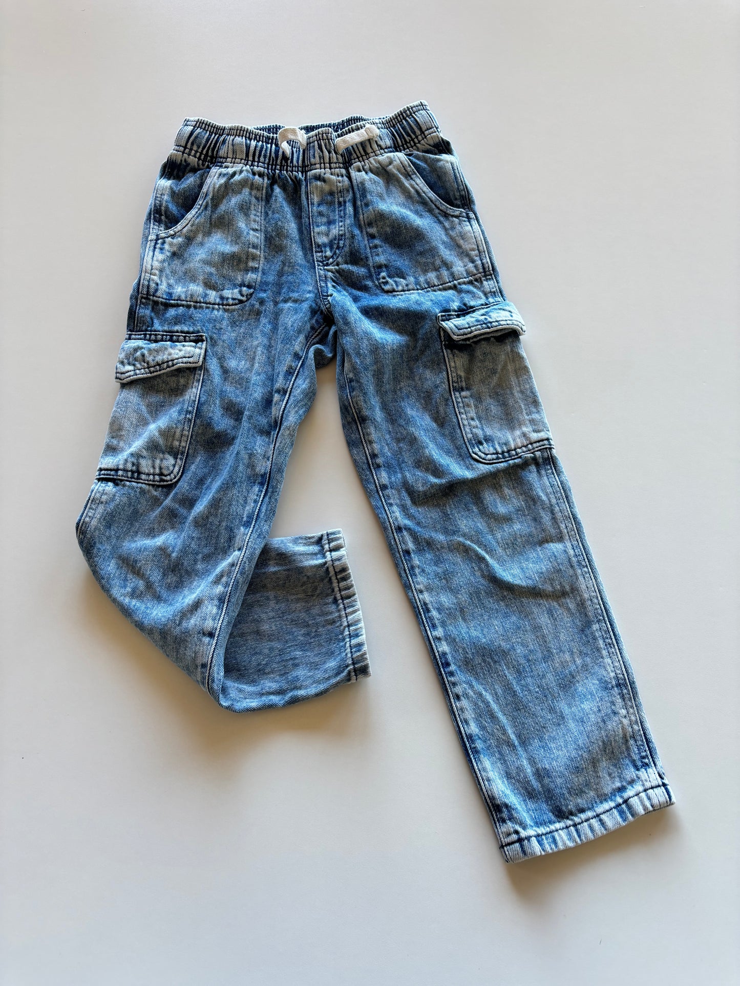 Denim Cargo Pants
