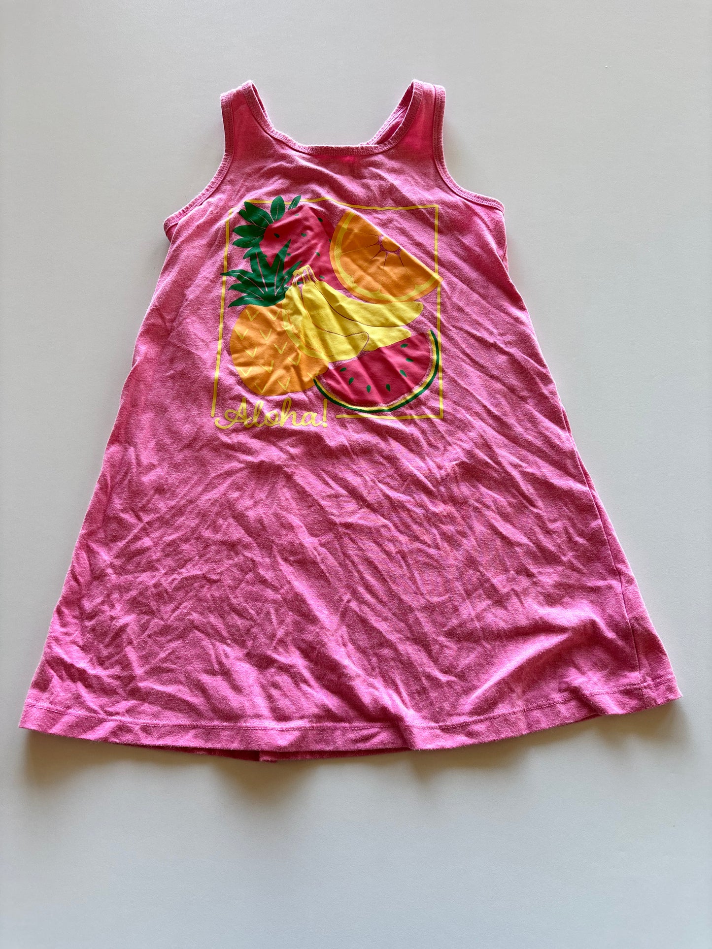 Pink Fruit Tank Dress