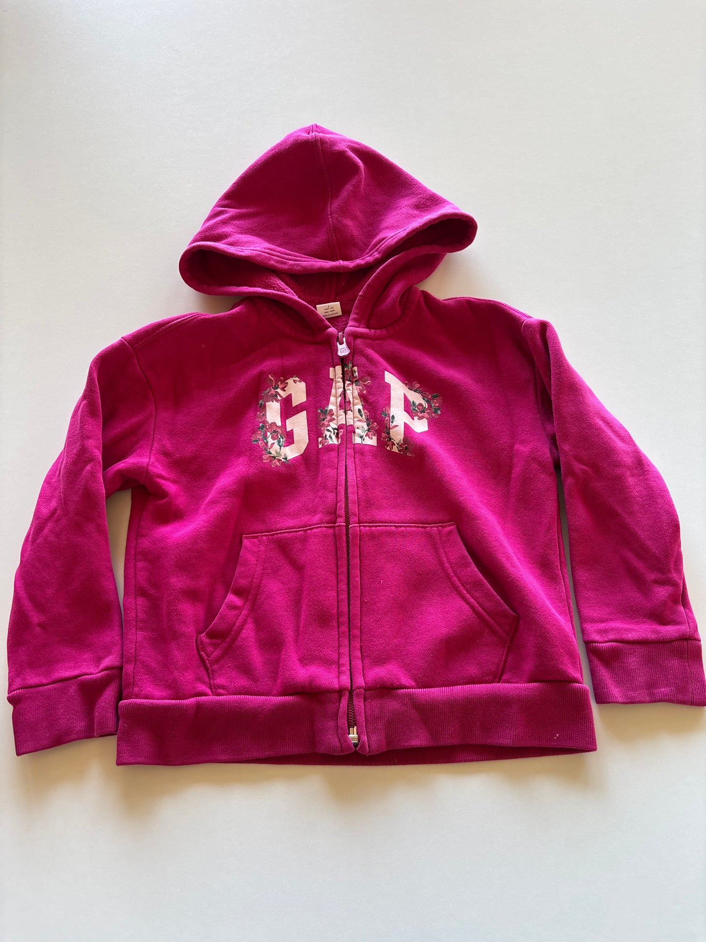 Pink Floral Gap Zip Up Hoodie
