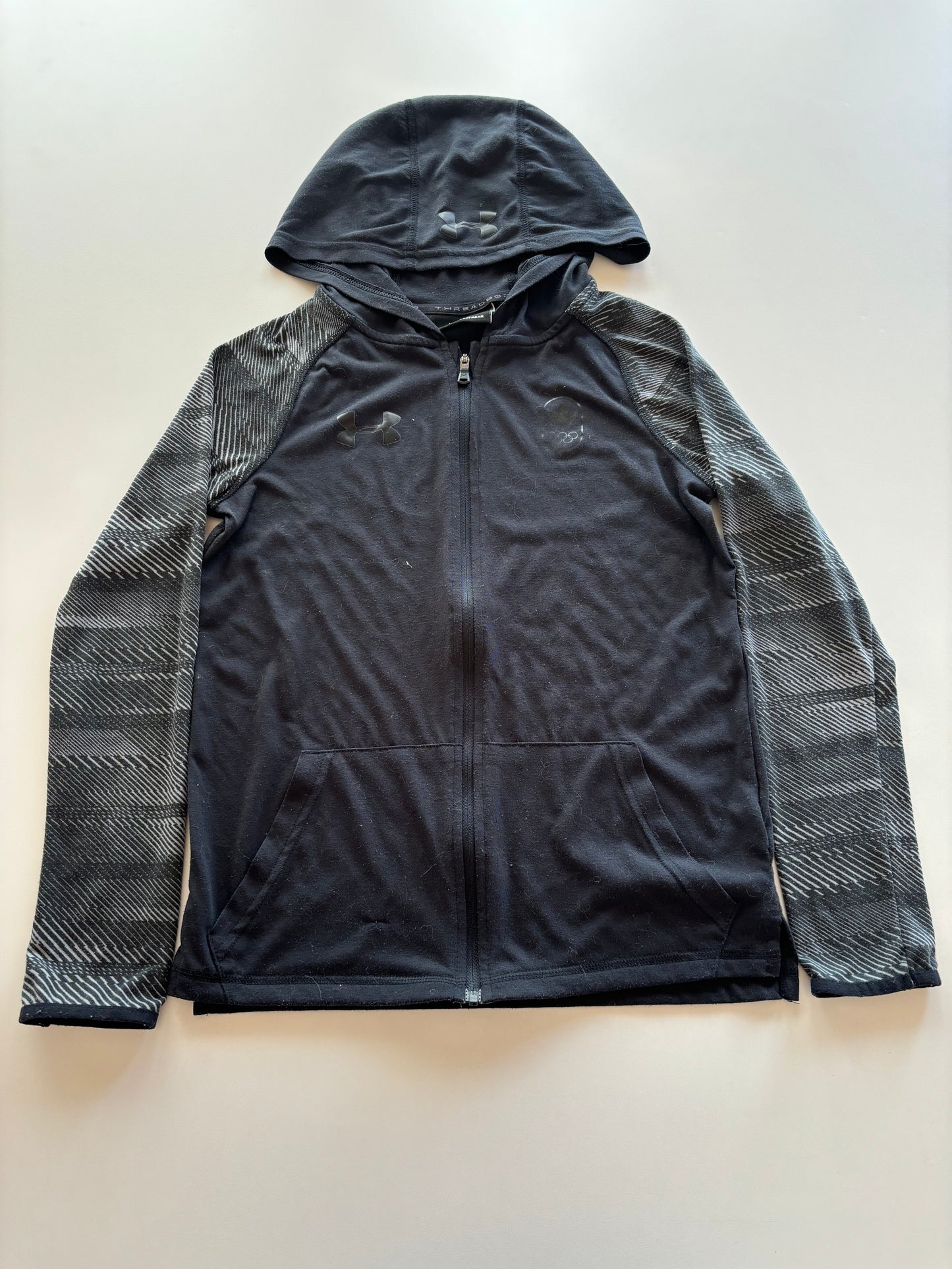 Black & Patterned Lightweight UA Zip Up