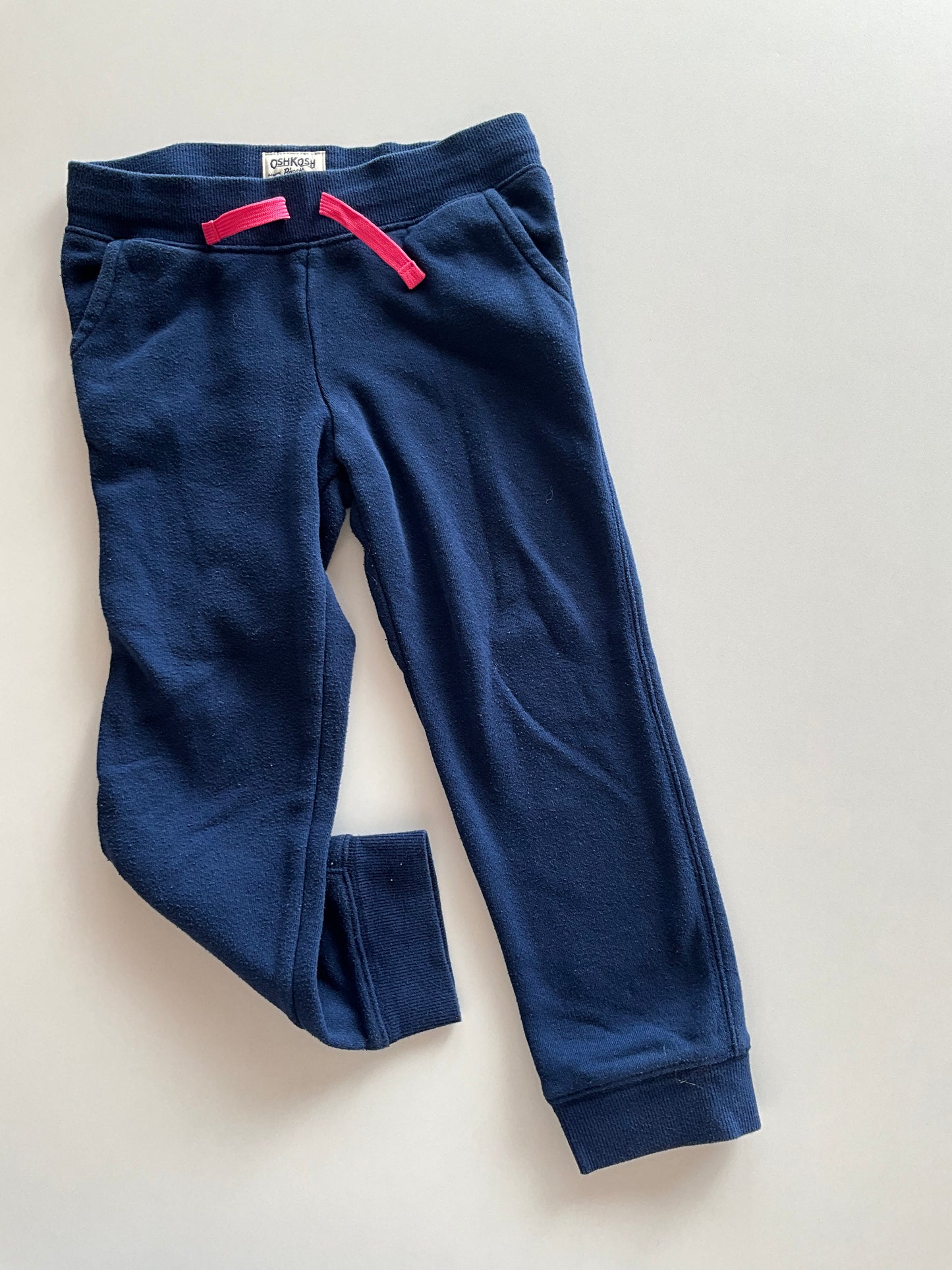 Blue Joggers with Pink Drawstring
